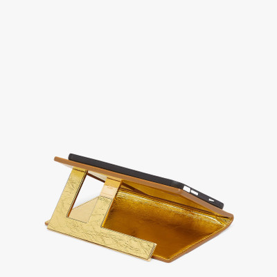 FENDI Gold-colored nappa leather case outlook