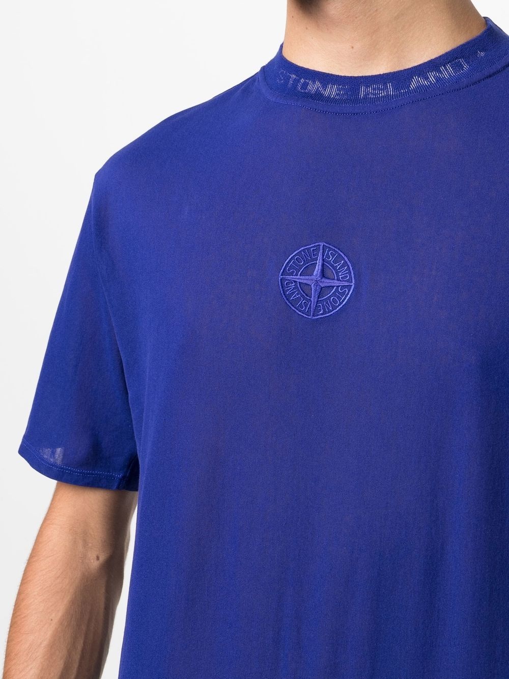 Compass-embroidered T-shirt - 5