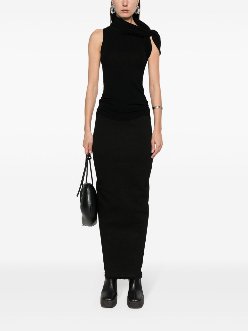 frayed-detail skirt - 2