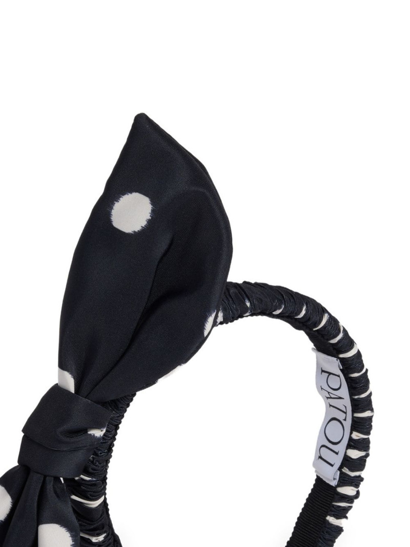 PATOU polka dot-pattern bow-detail headband outlook
