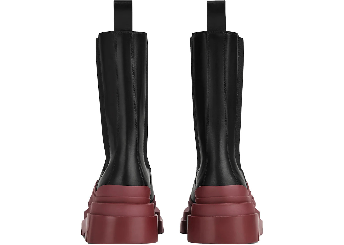 Bottega Venetta Tire Boot Black Maroon - 3