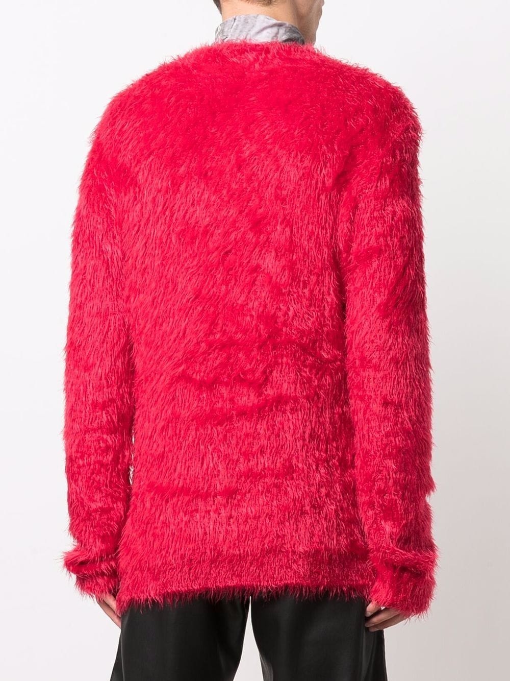 feather-textured pullover jumper - 4