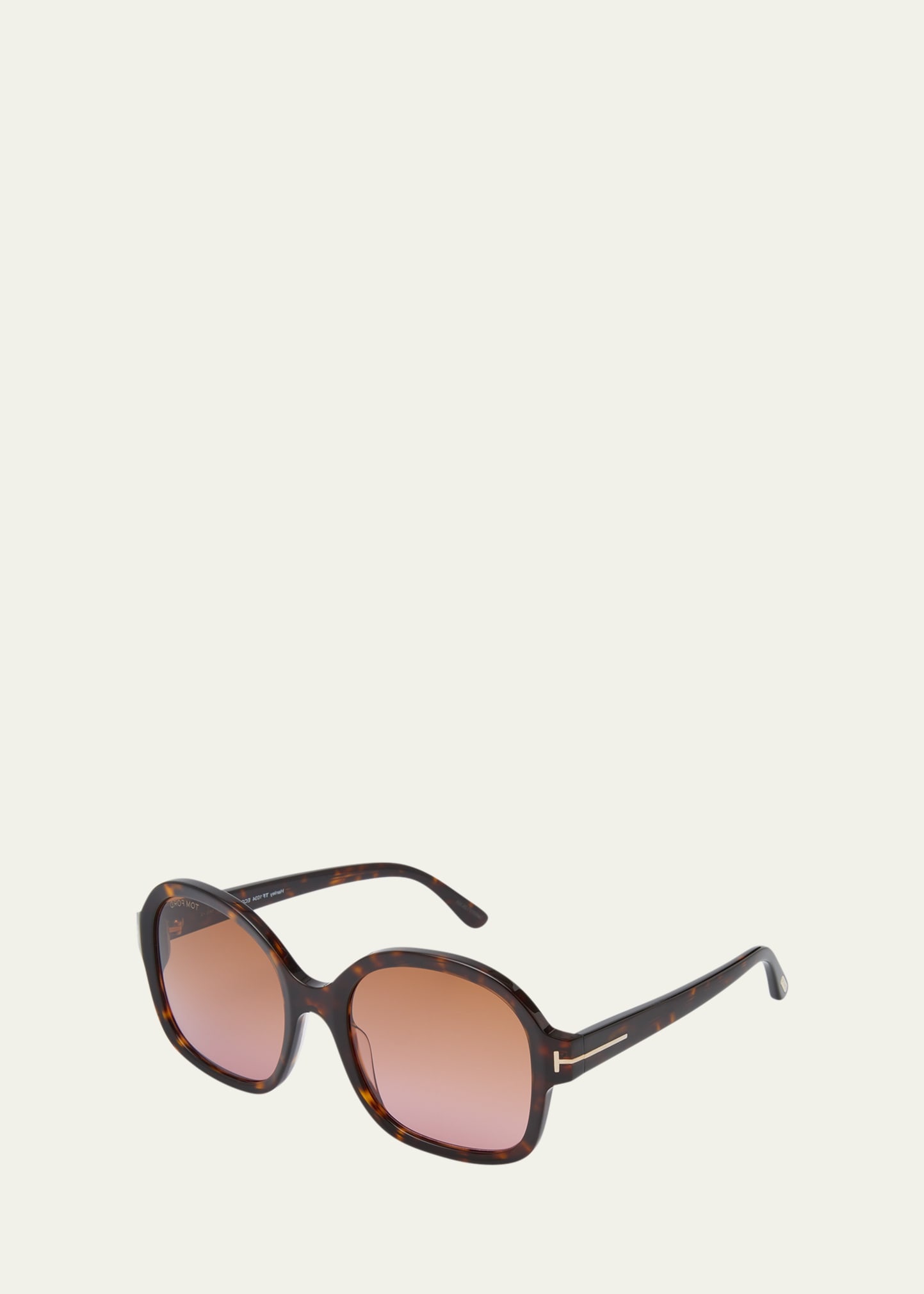 Delphine-02 Round Havana Acetate Sunglasses - 2