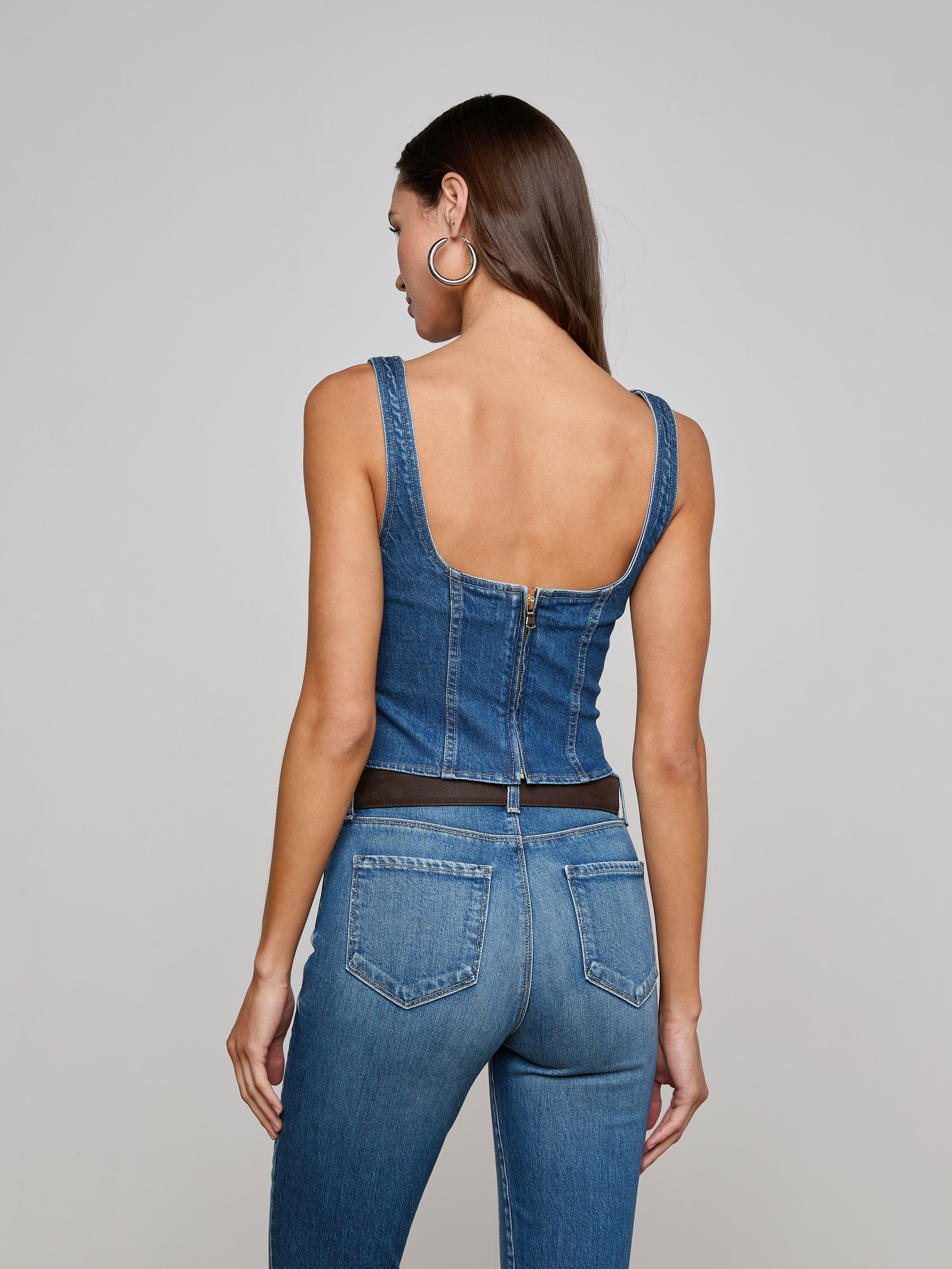 Nayeli Denim Corset Top - 5