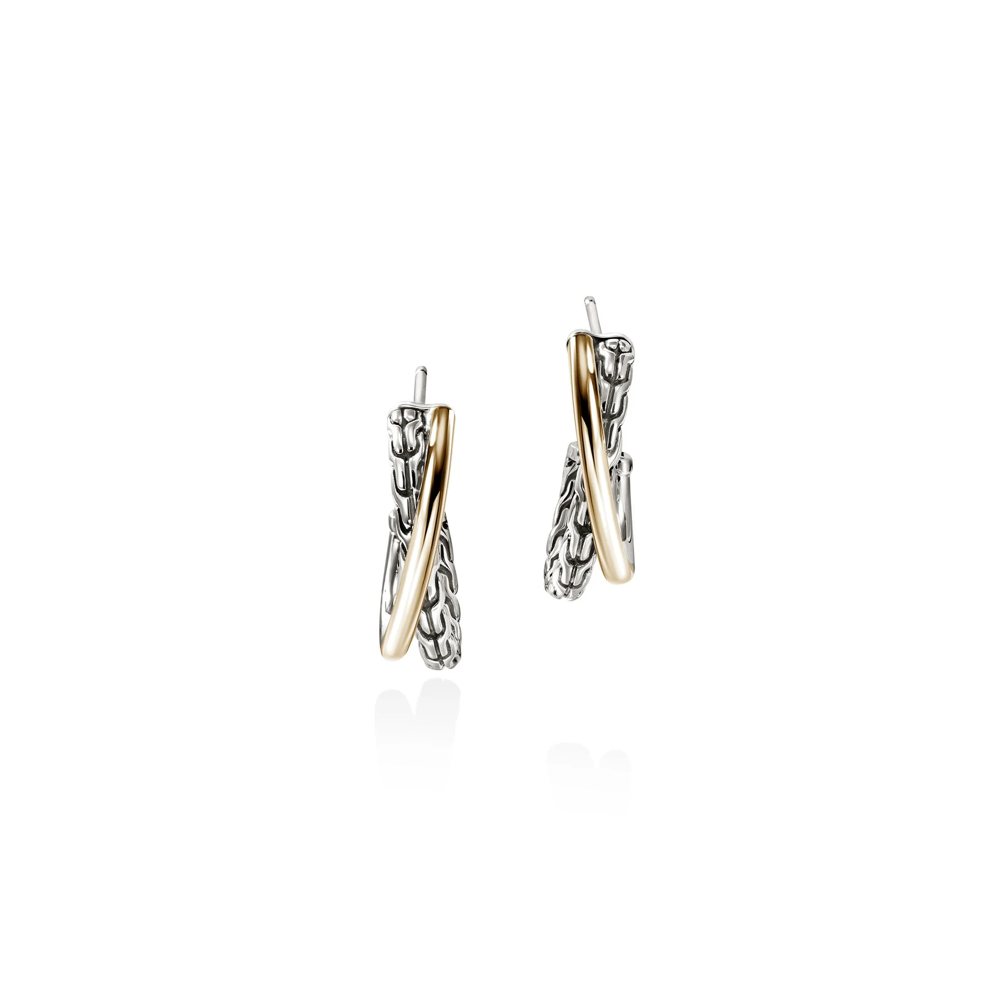 JH Essential Crossover Earring, Gold, Sterling Silver, 20.5MM - 1
