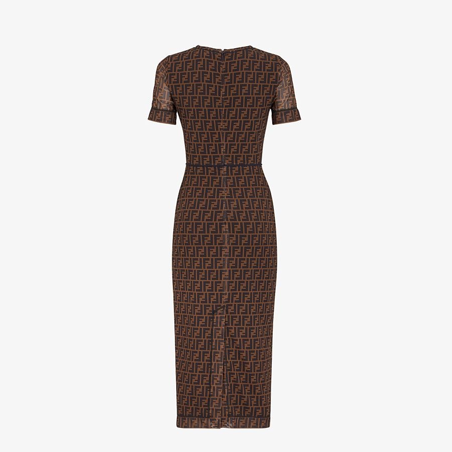 Brown micro mesh dress - 2