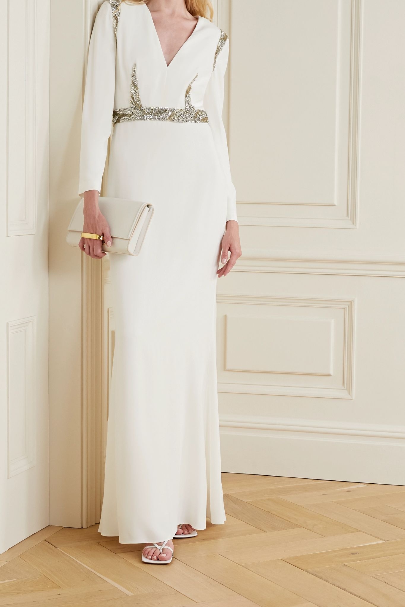 Embellished crepe gown - 2