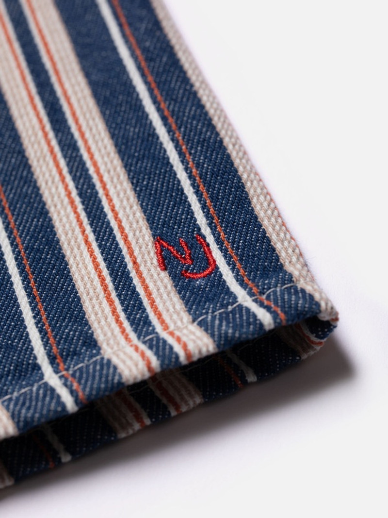 Lotten Denim Dress Stripe Red 6