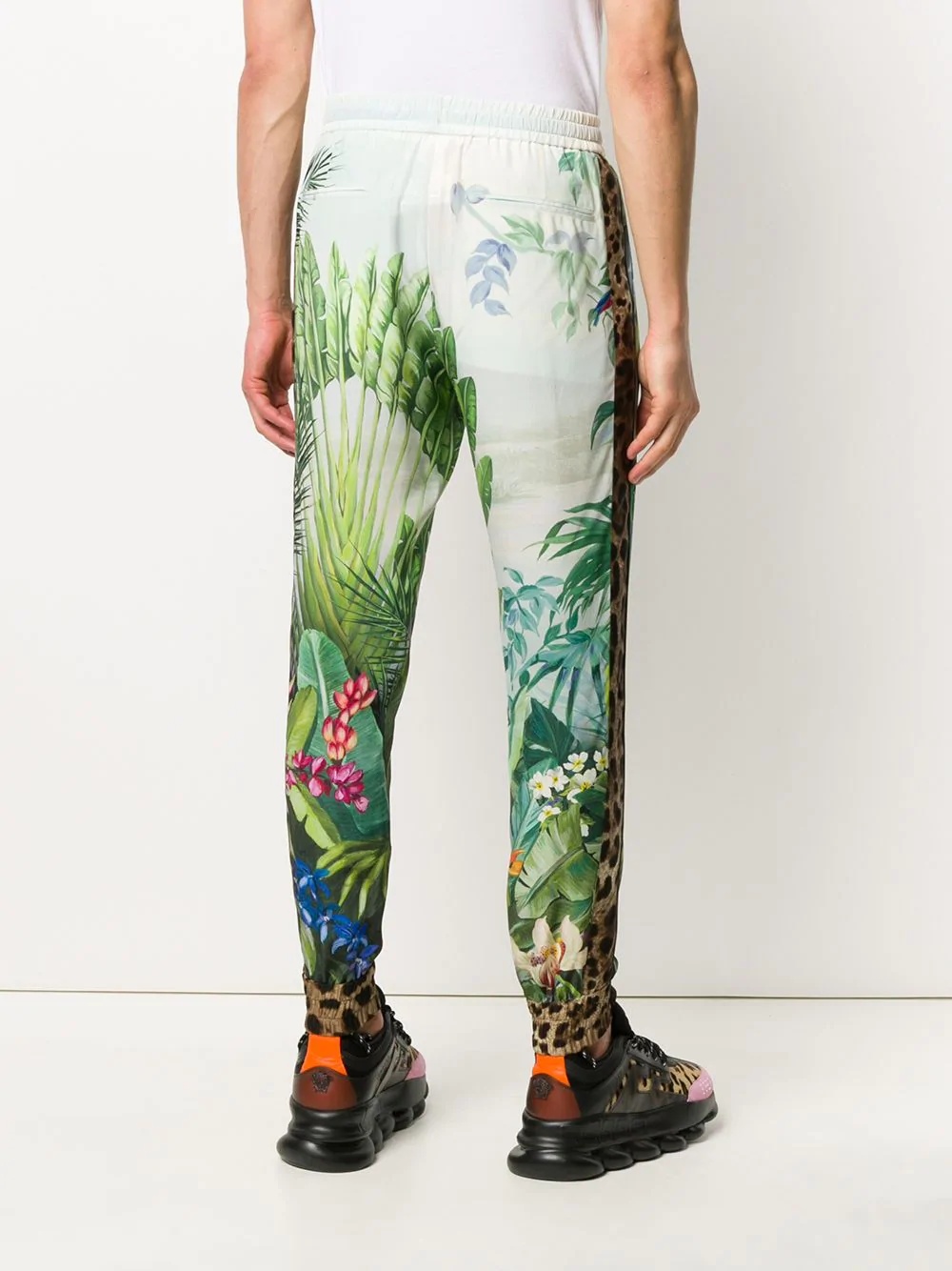 tropical print track pants - 4