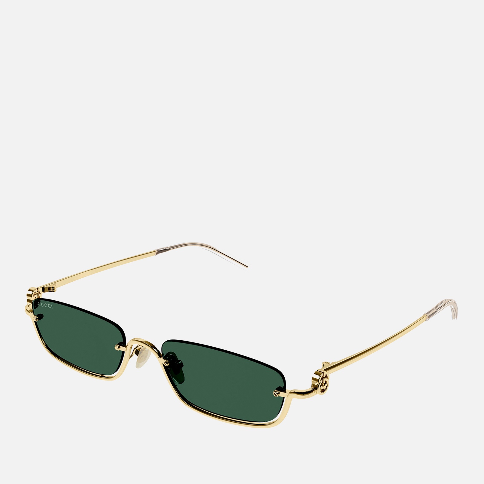 Gucci Metal Rectangle-Frame Sunglasses - 1