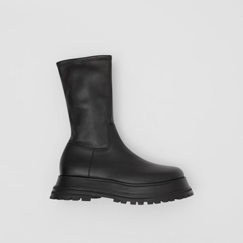 Leather and Lambskin Boots - 1