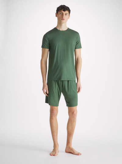 Derek Rose Men's Lounge Shorts Basel Micro Modal Stretch Hunter Green outlook