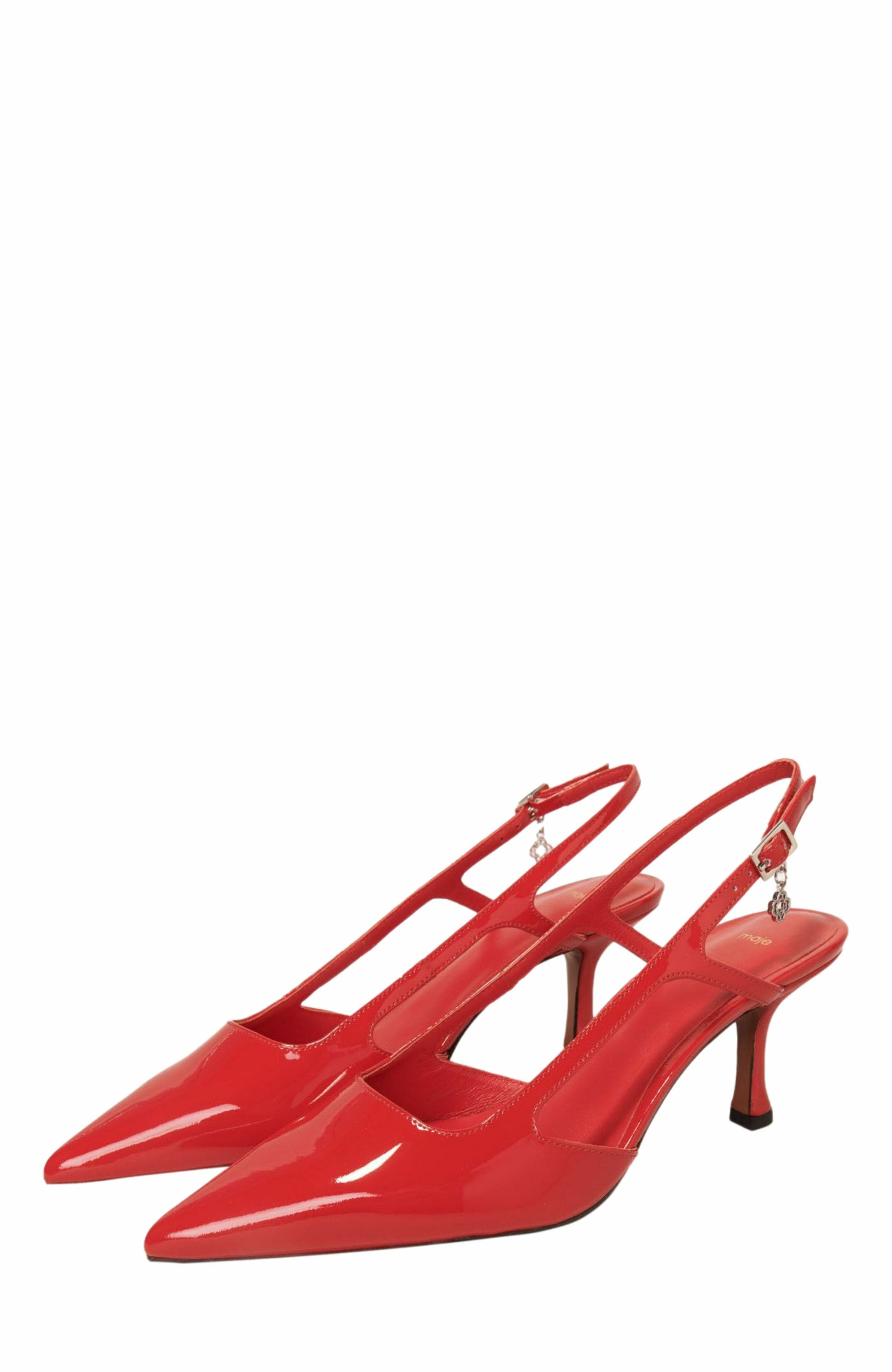 maje Patent leather slingback pumps in Red at Nordstrom - 2