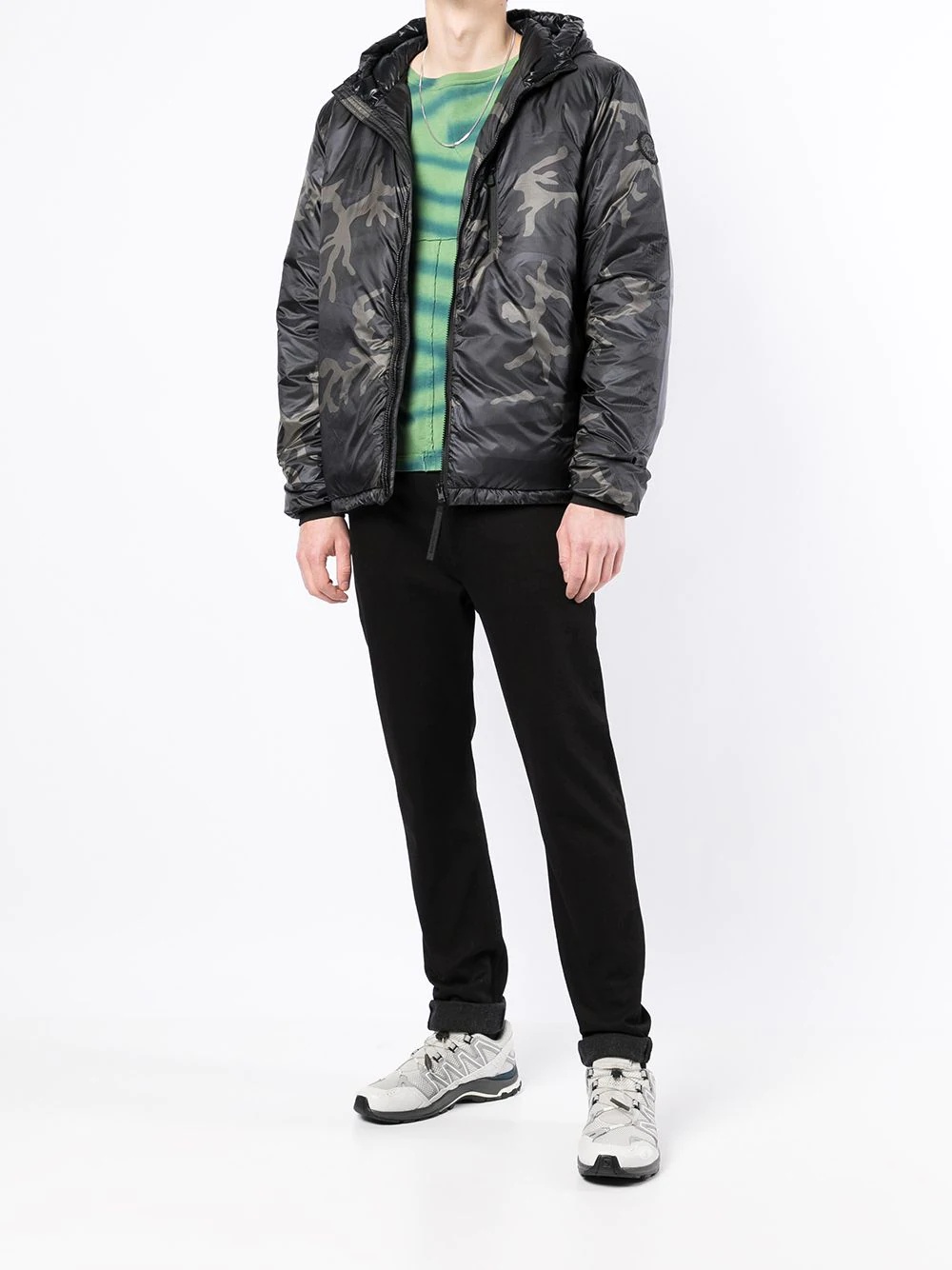 camouflage-print feather-down jacket - 2