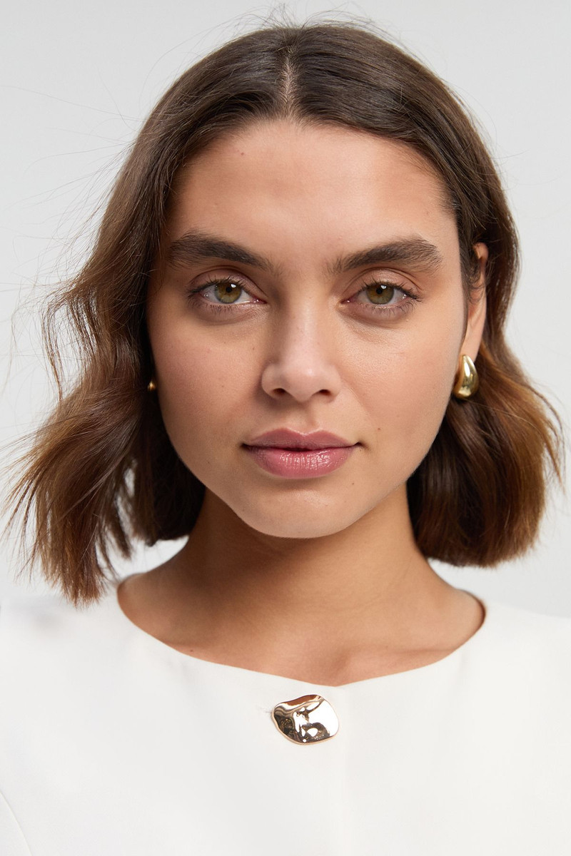 KAREN MILLEN Compact Essential Button Pencil Midi Dress outlook