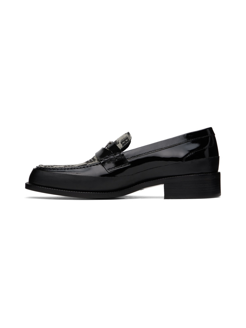 Black & Beige Jacquard 'The Brutalist' Loafers 3