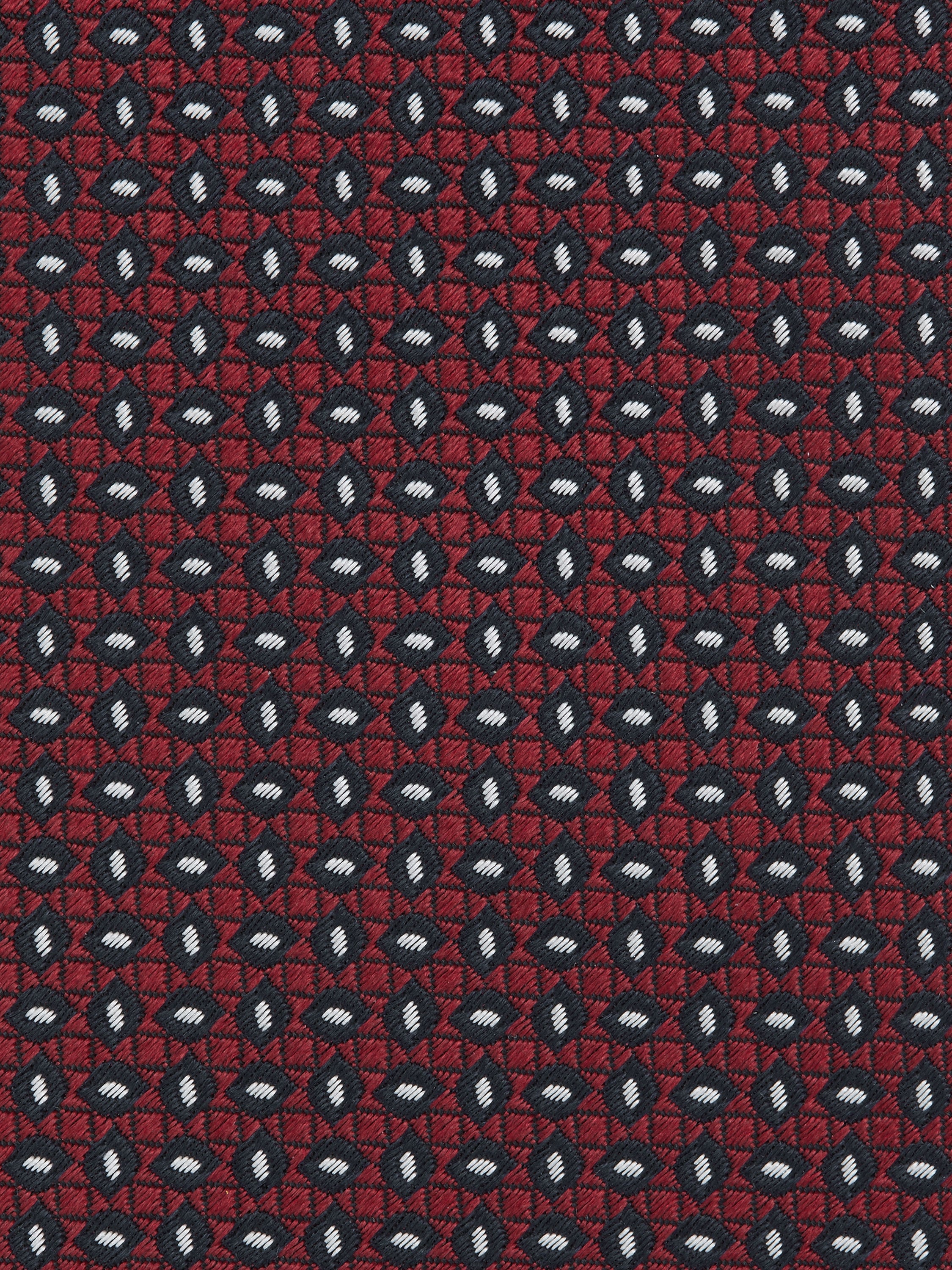 RED CINQUE PIEGHE SILK TIE - 2