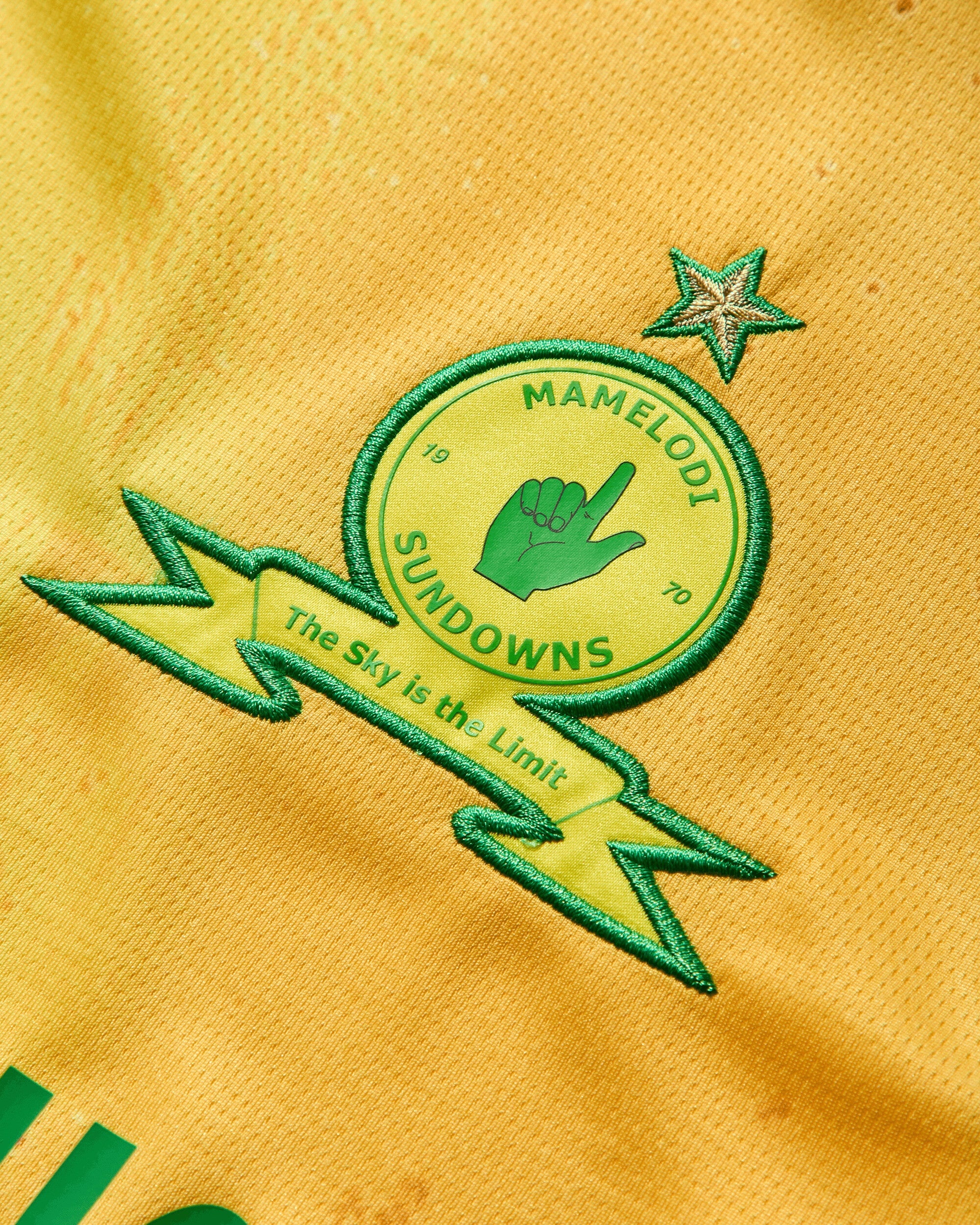 Men's KidSuper MAMELODI SUNDOWNS FC Jersey Replica Pela Yellow / Fast Green - 4