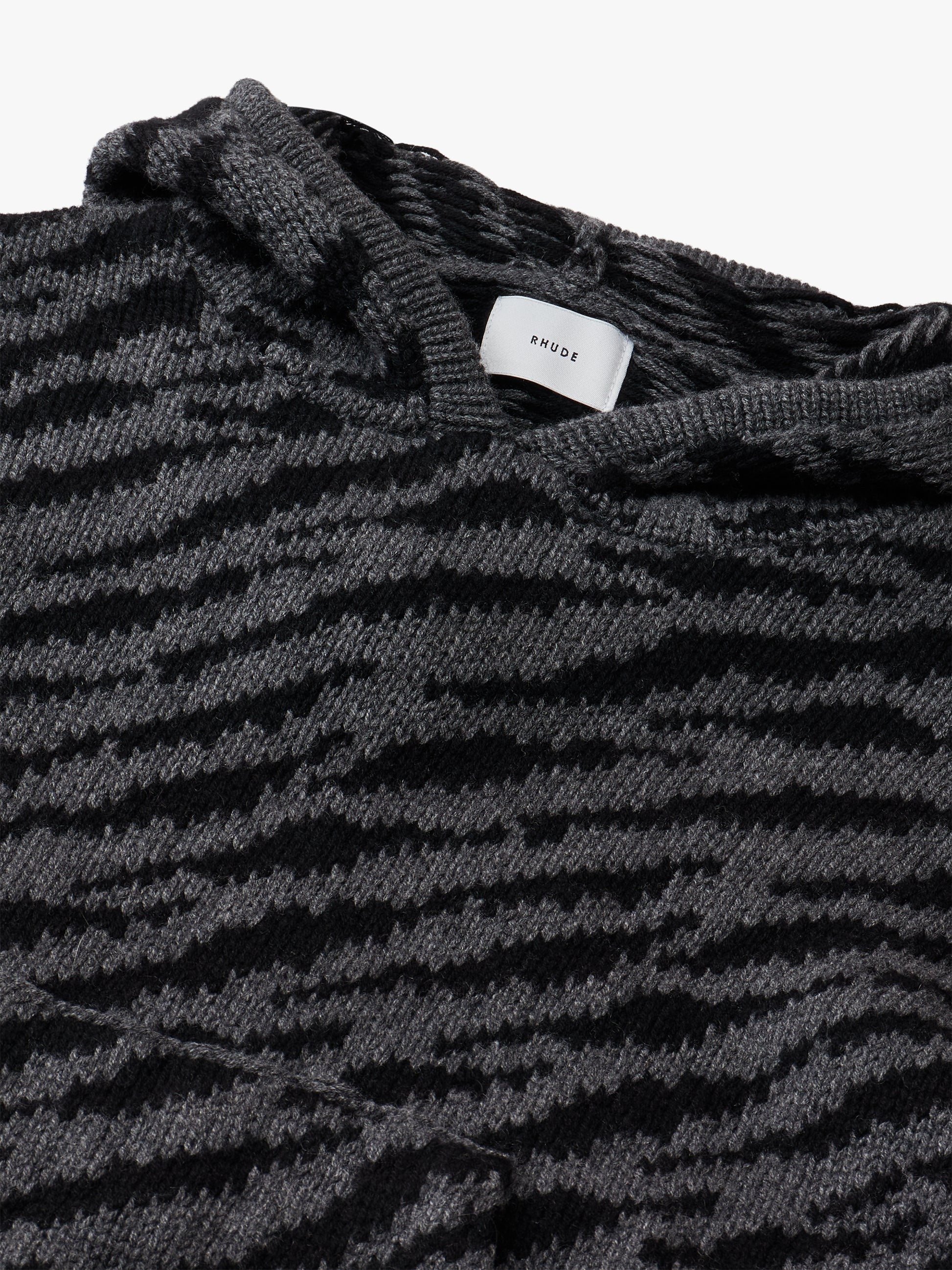 ZEBRA KNIT HOODIE - 3
