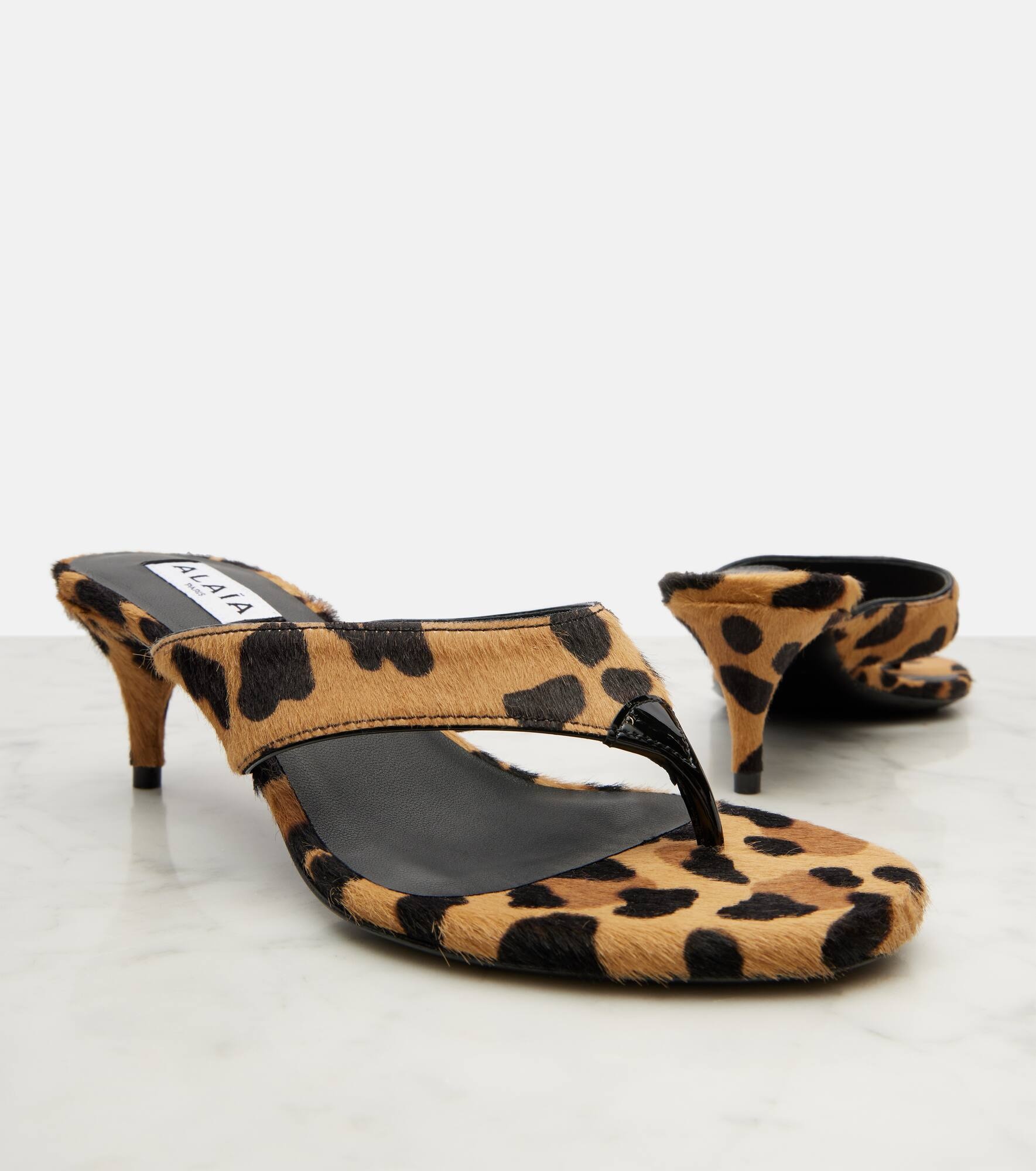 Infradito 55 calf hair thong sandals - 5