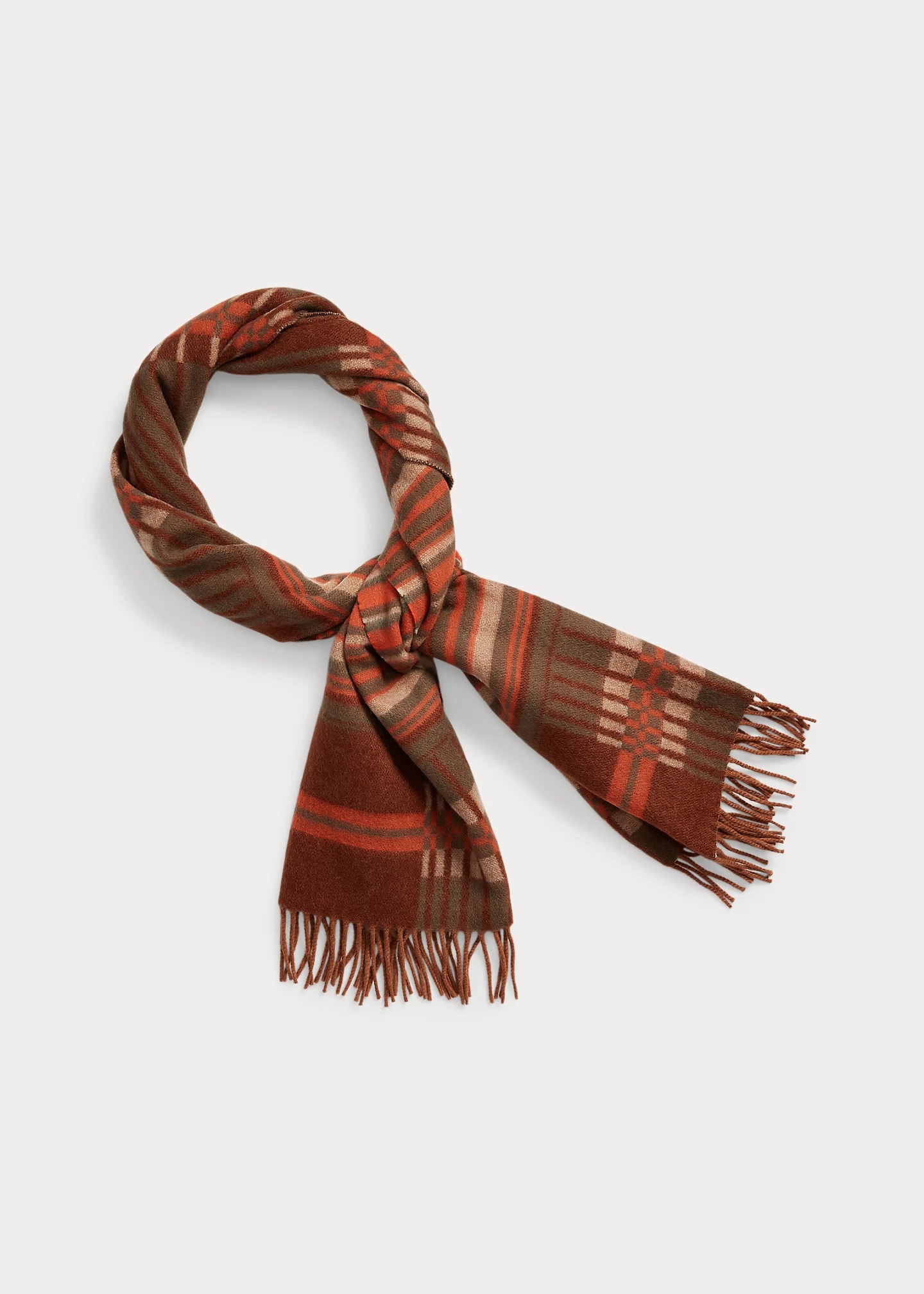 RRL by Ralph Lauren Wool-Cashmere Jacquard Scarf | REVERSIBLE