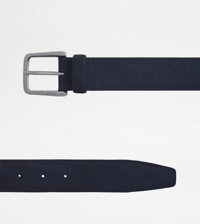Tod's BELT IN SUEDE - BLUE outlook