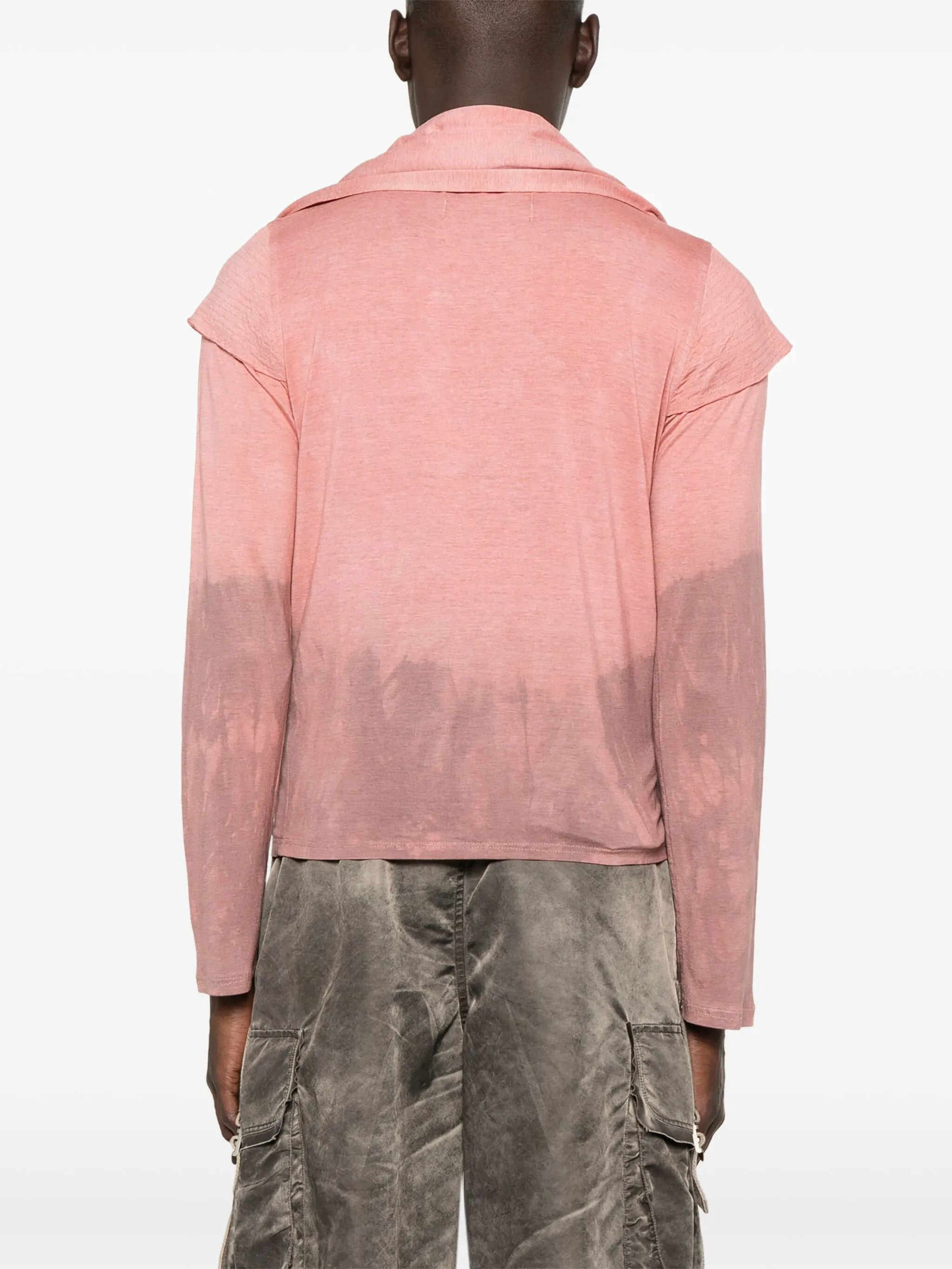 built-in-scarf long-sleeve T-shirt - 3