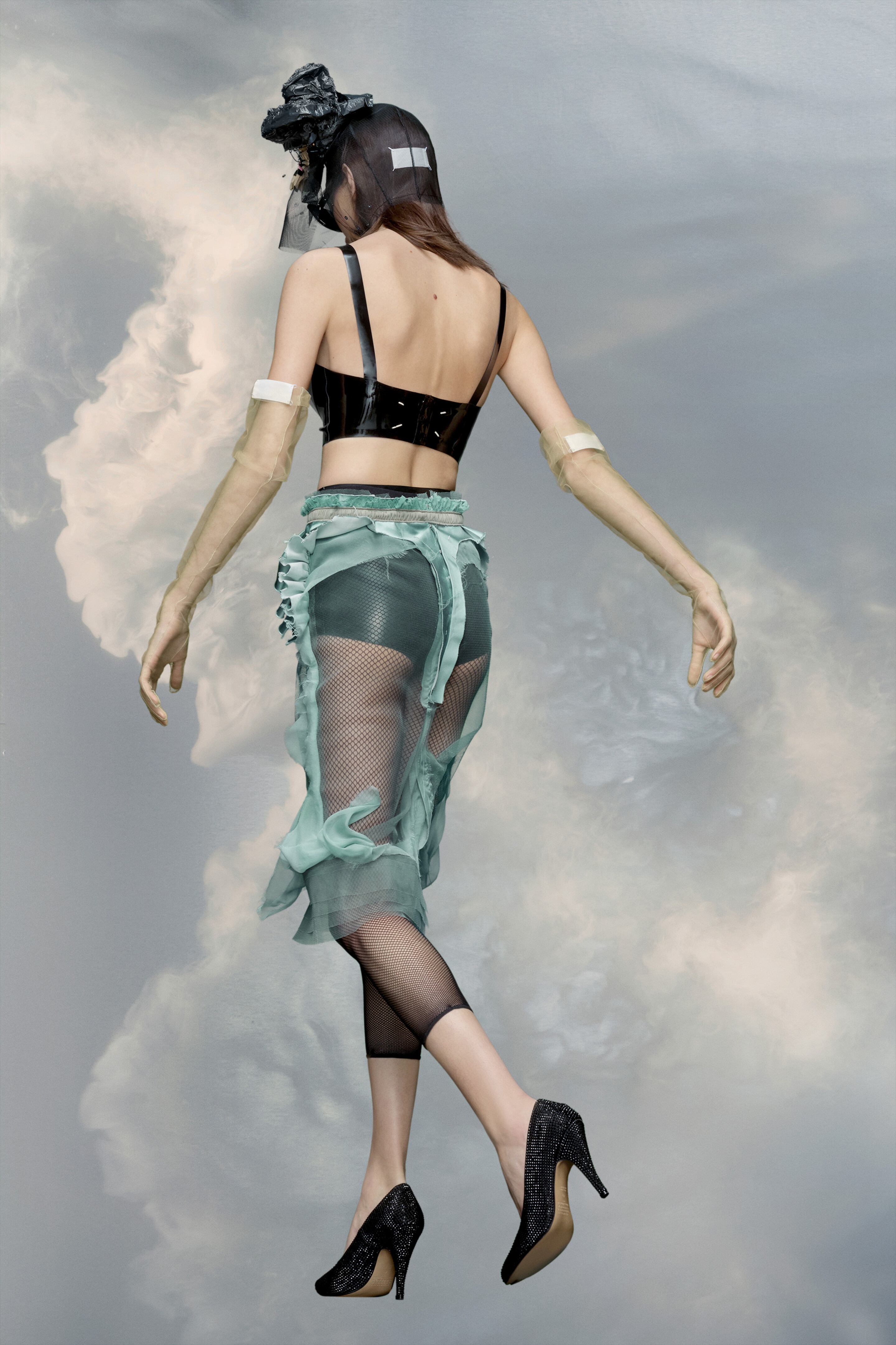 Décortiqué midi skirt - 5
