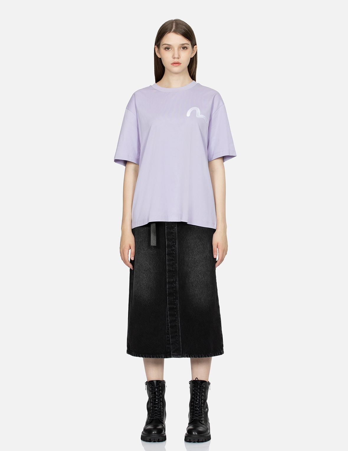 SEAGULL EMBROIDERY OVERSIZED T-SHIRT - 5