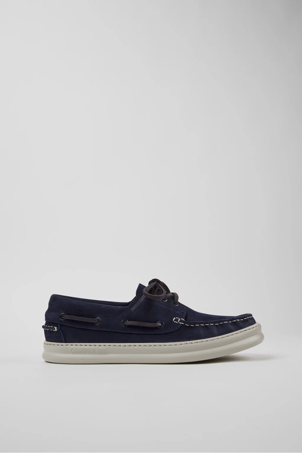 Runner Blue Nubuck Leather Moccasins for Men. - 1
