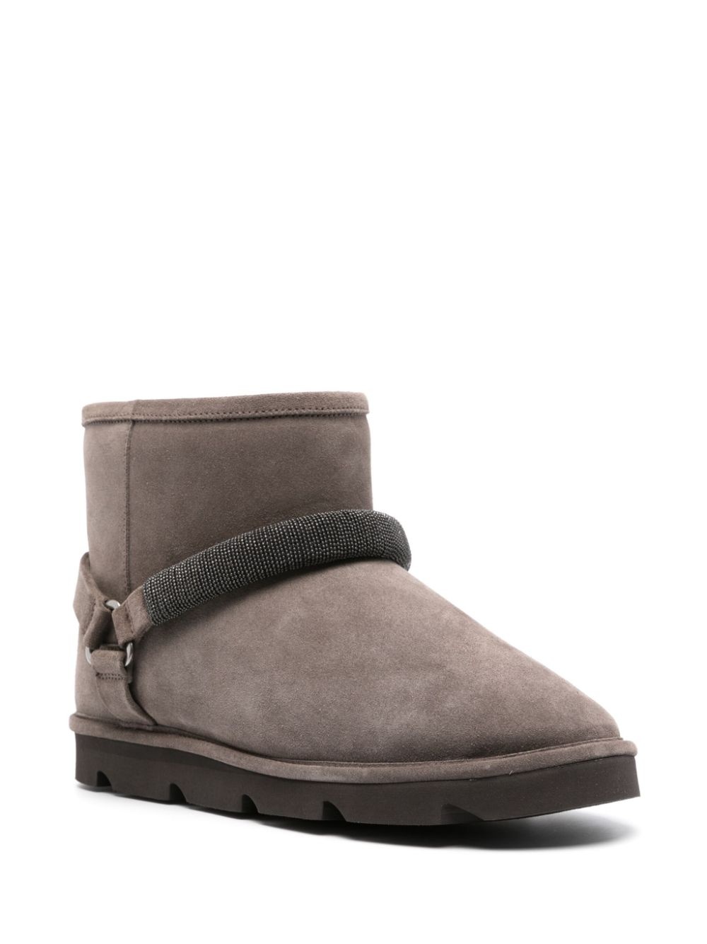 Suede ankle boots with shearling lining - 4