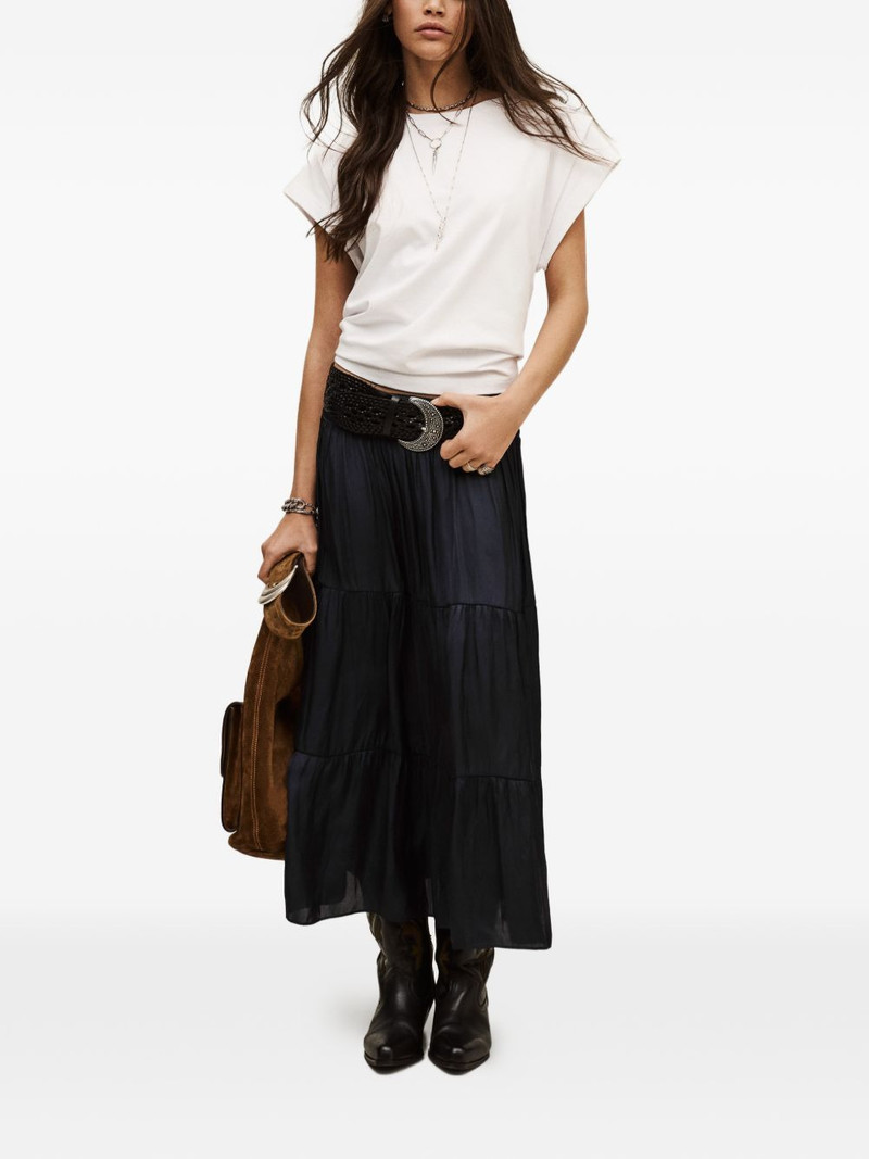 ba&sh Camyla tiered gathered-design skirt outlook