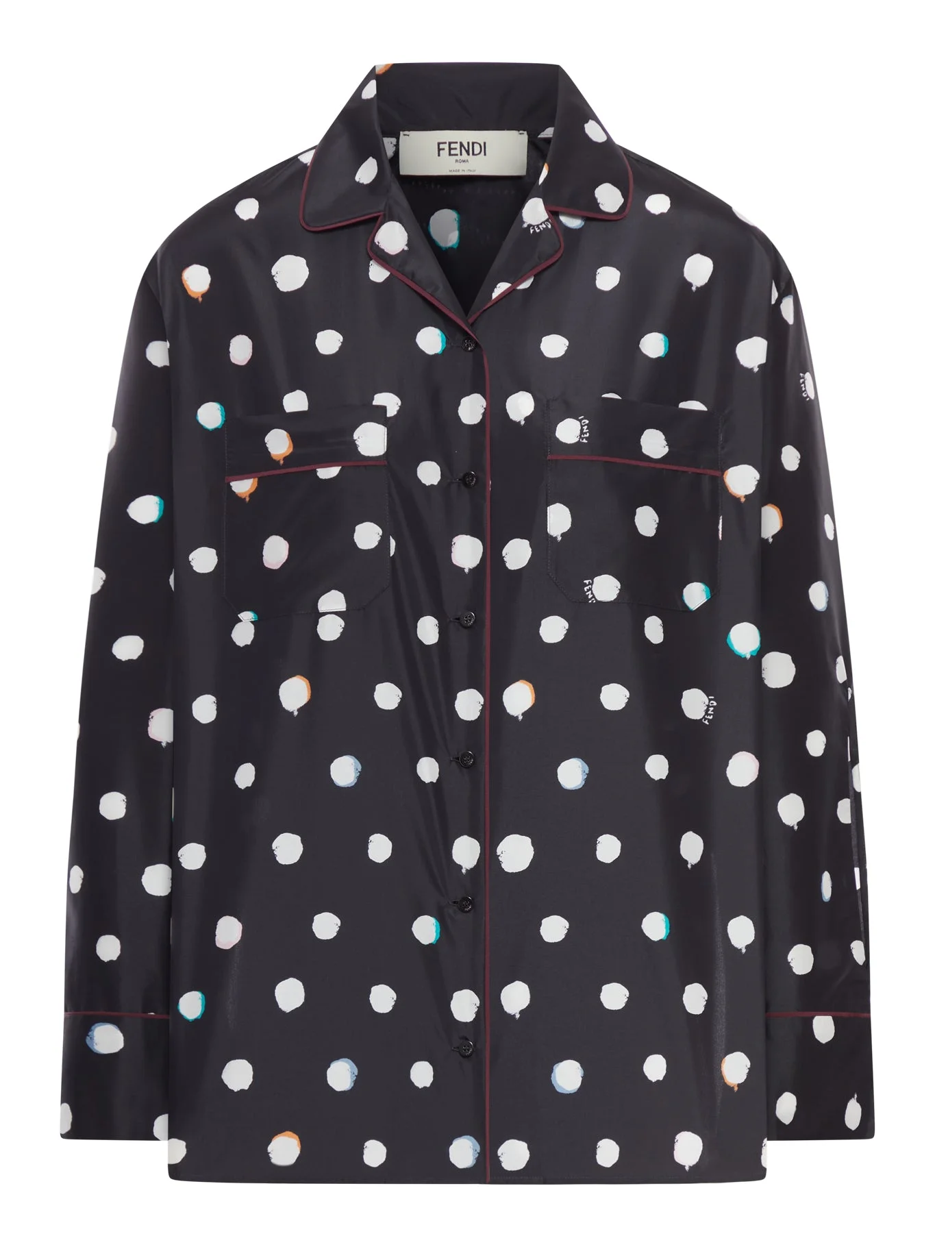 PRINTED TAFFETA SHIRT - 1