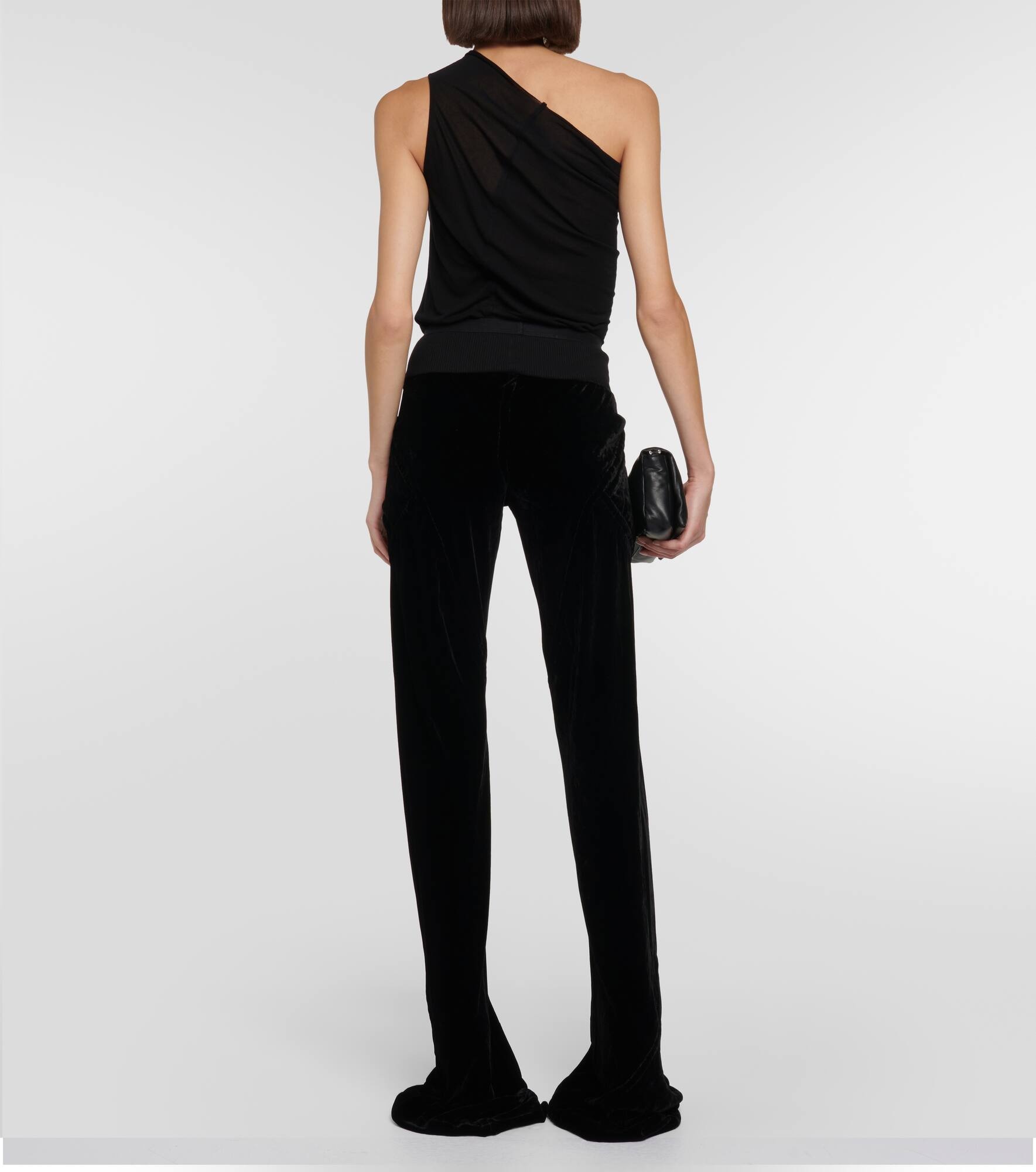 Wide-leg velvet pants - 3
