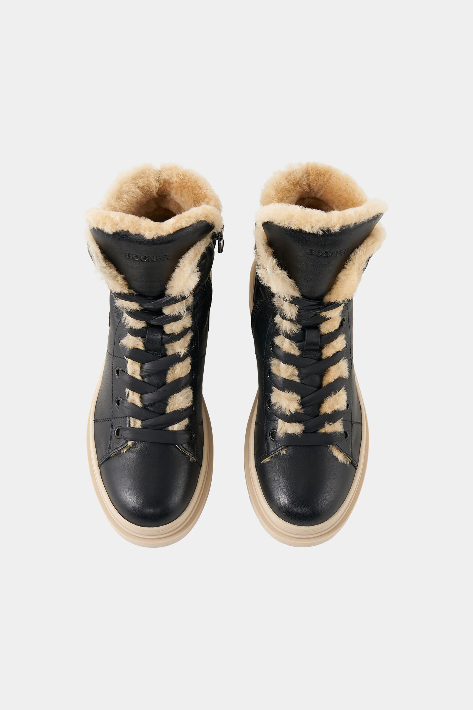 Mid boots St.Moritz with spikes in Black/beige - 6
