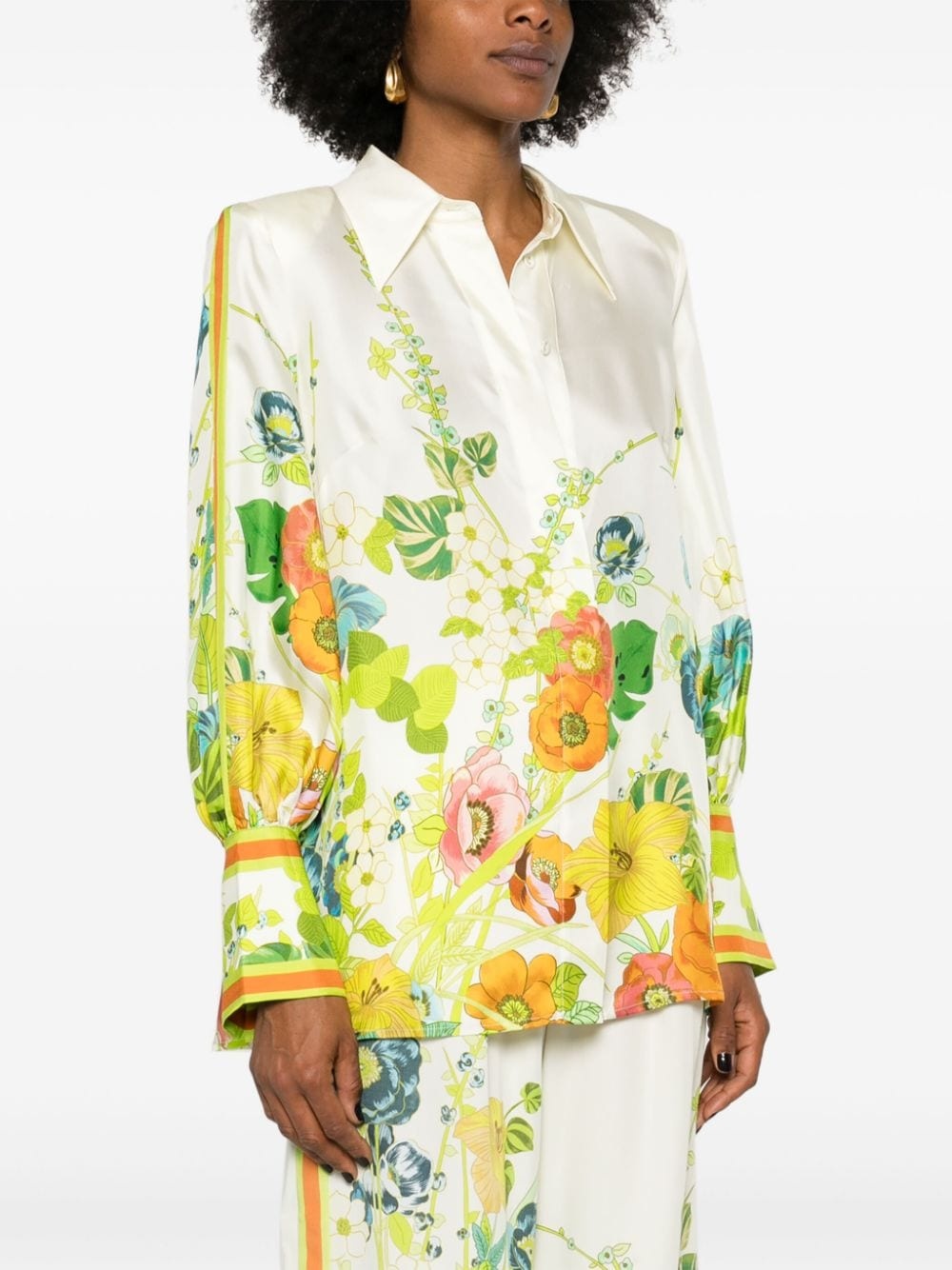 Constance floral silk shirt - 4
