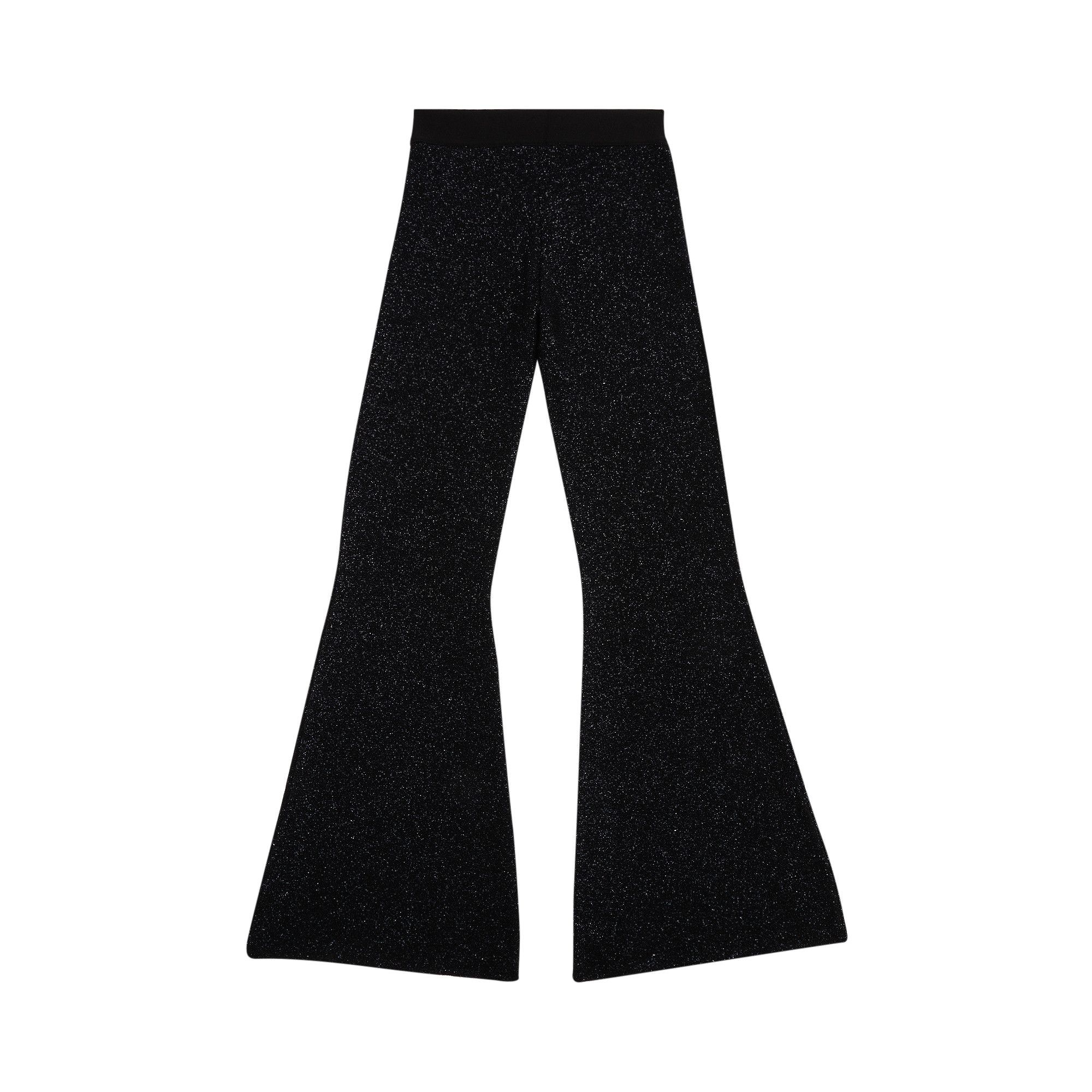 Palm Angels Logo Tape Lurex Pants 'Black/Black' - 2