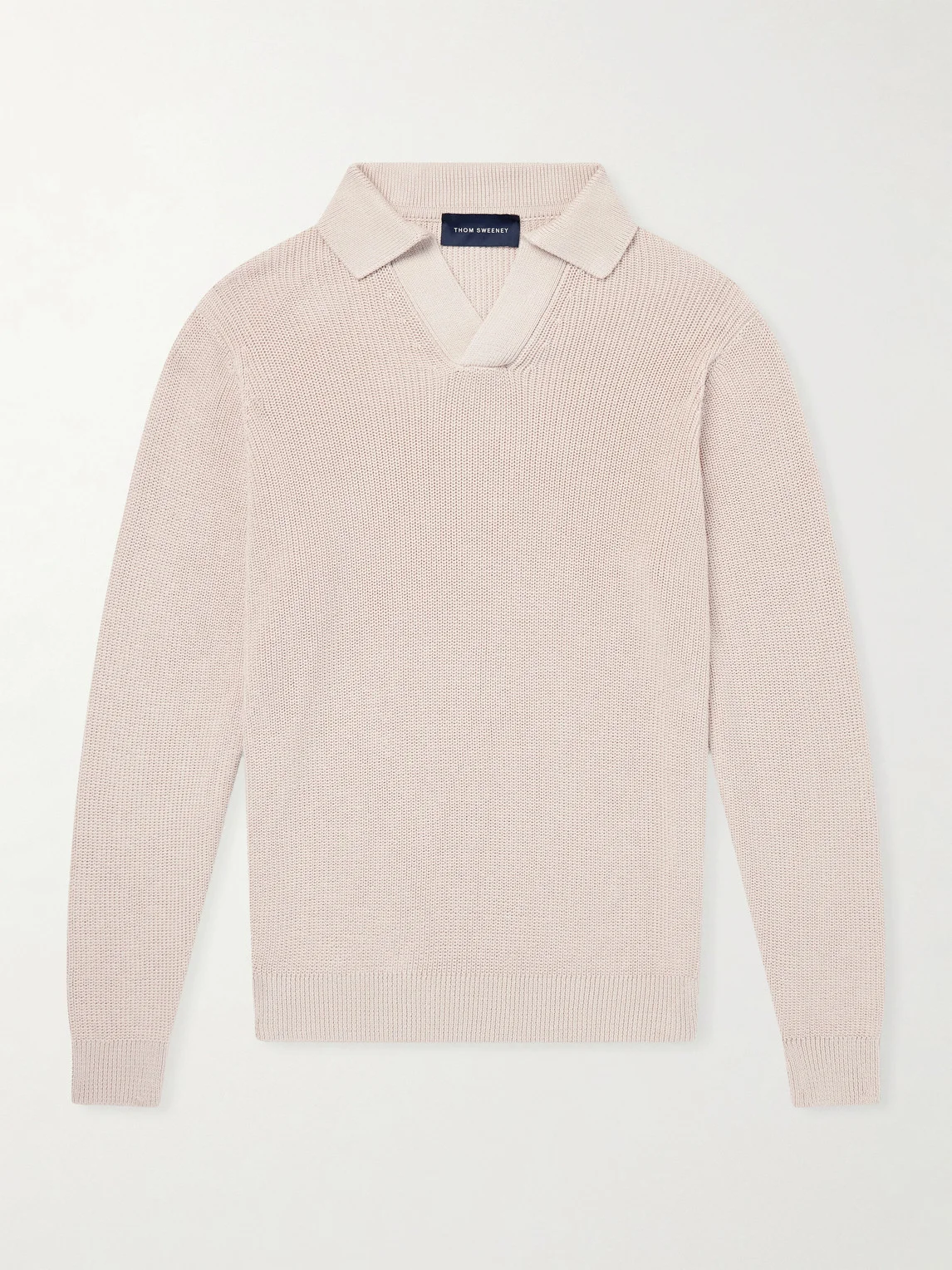 Cotton Long Sleeve Polo - 1