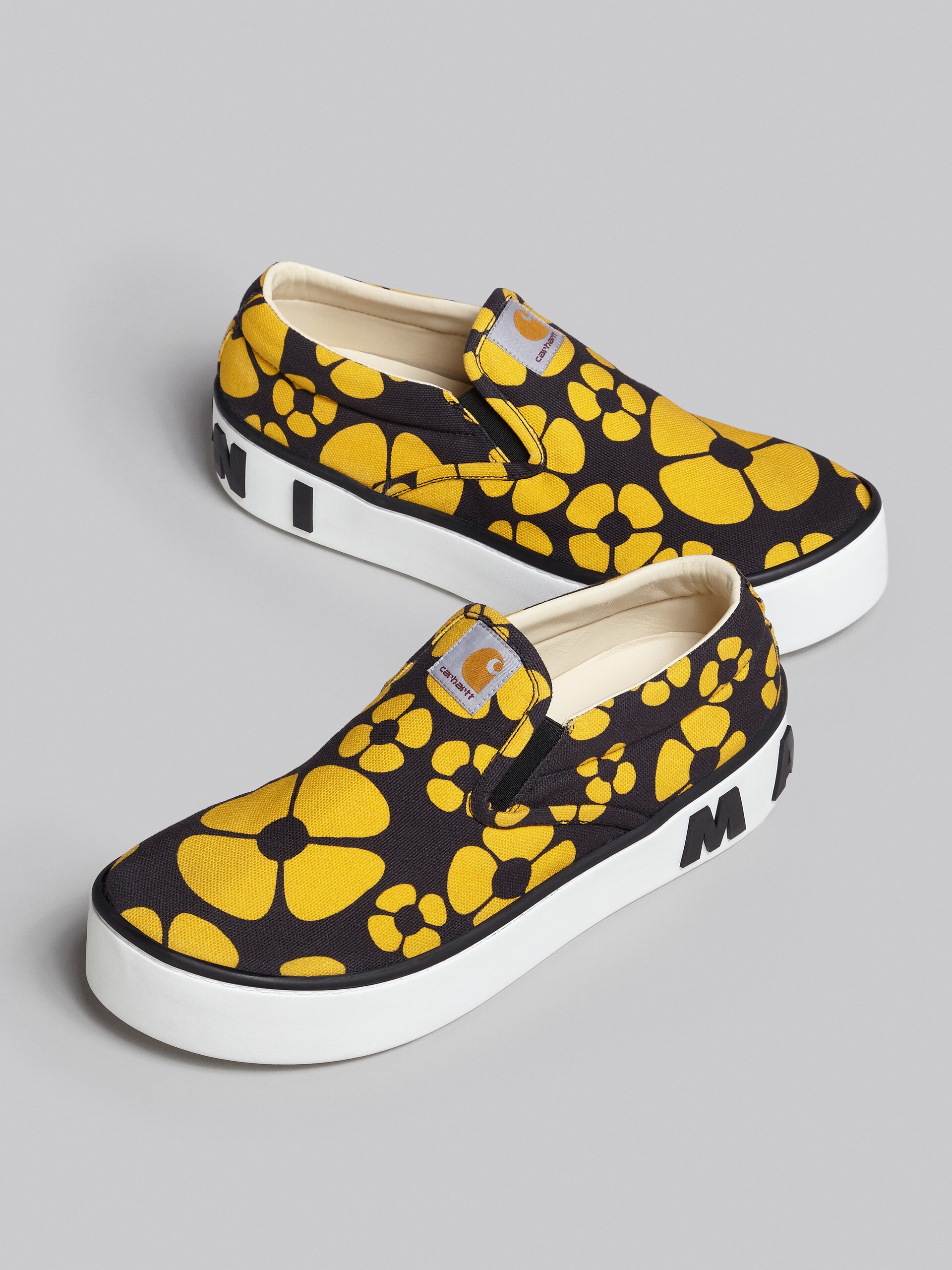 MARNI X CARHARTT WIP - YELLOW SLIP-ON SNEAKERS - 5