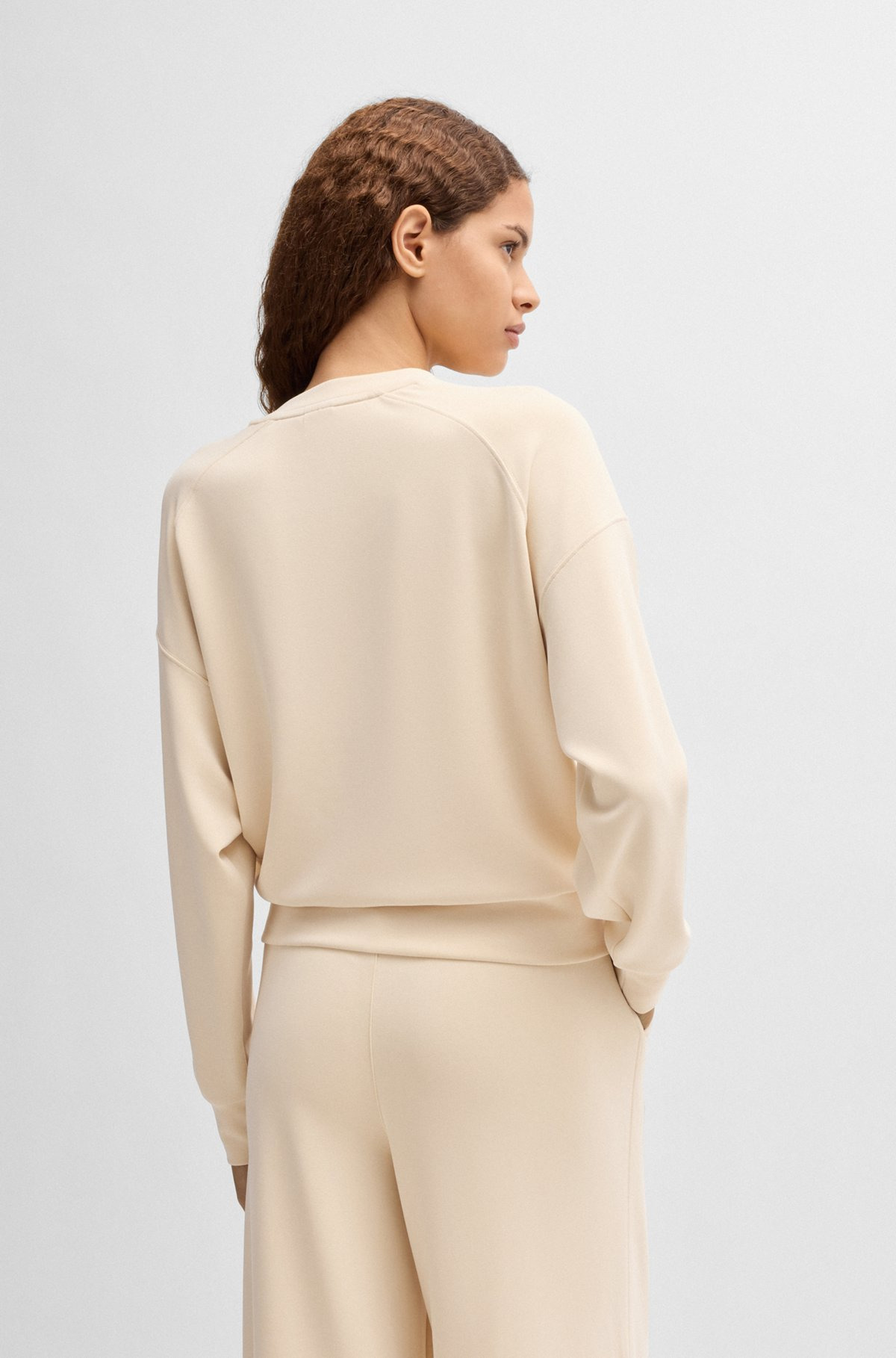 TIE-NECK SWEATSHIRT WITH HANDWRITTEN LOGO - 4