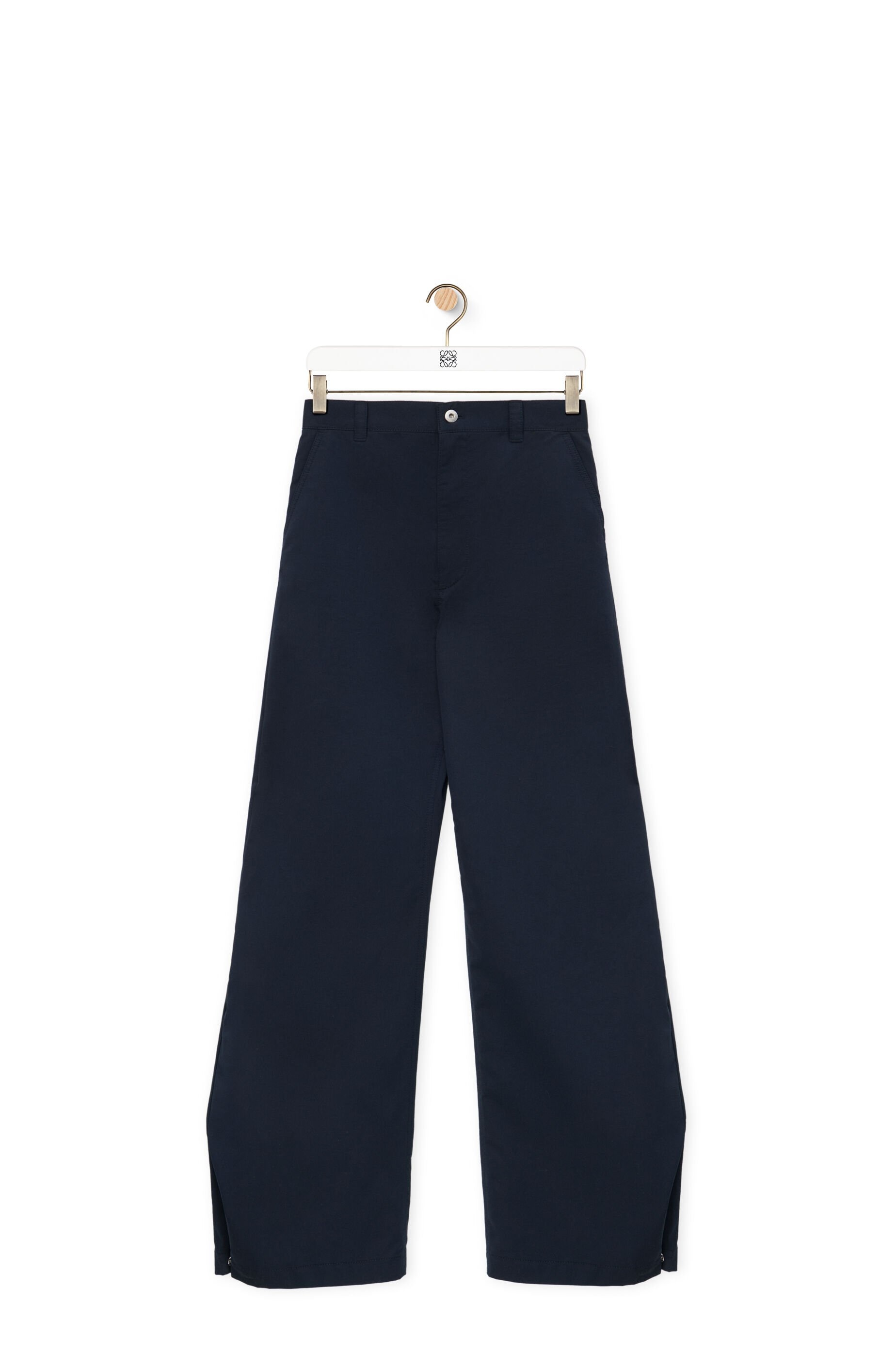 Adjusted fit balloon trousers in cotton and silk - 1