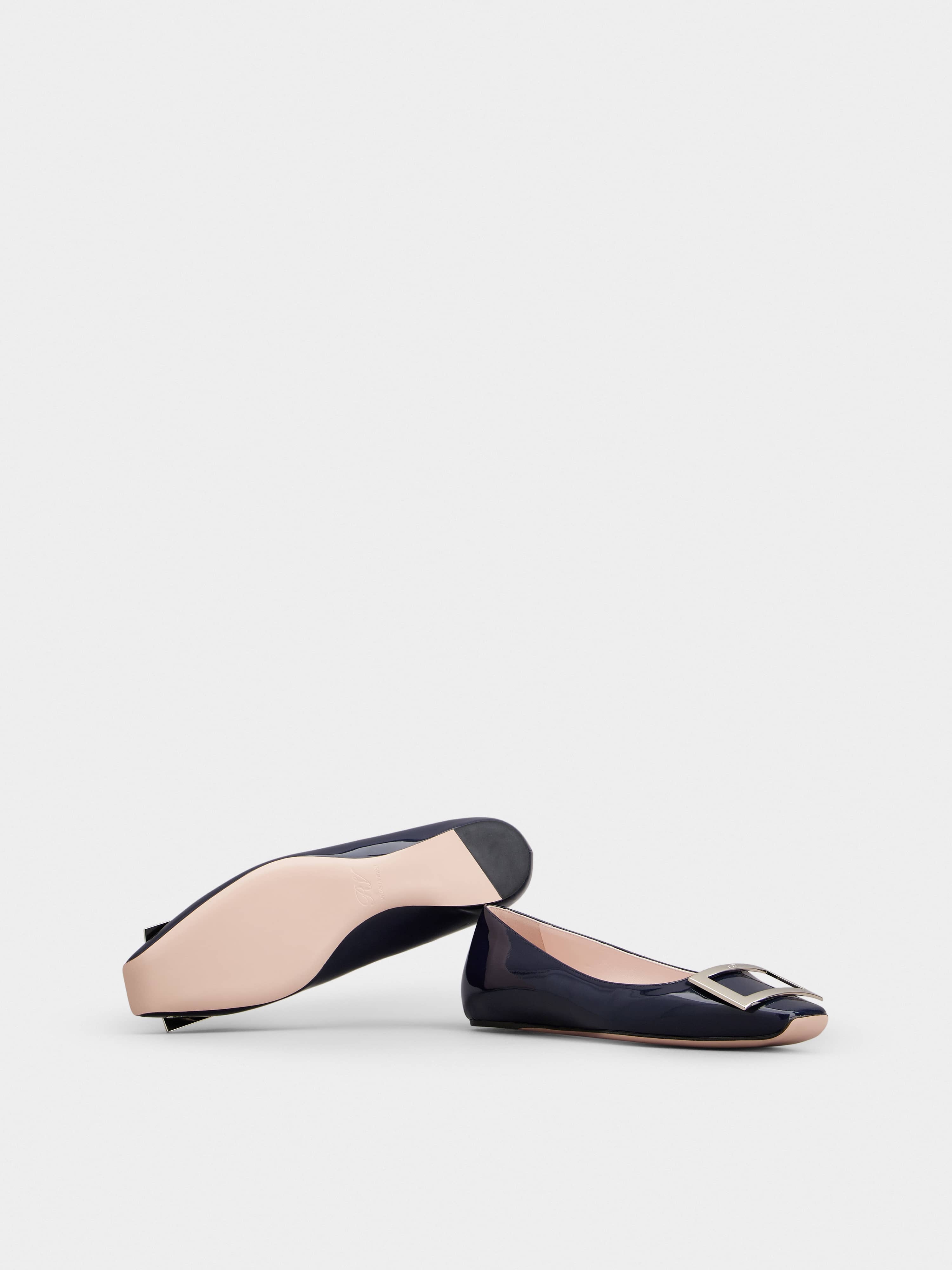 Trompette Metal Buckle Ballerinas in Patent Leather - 6
