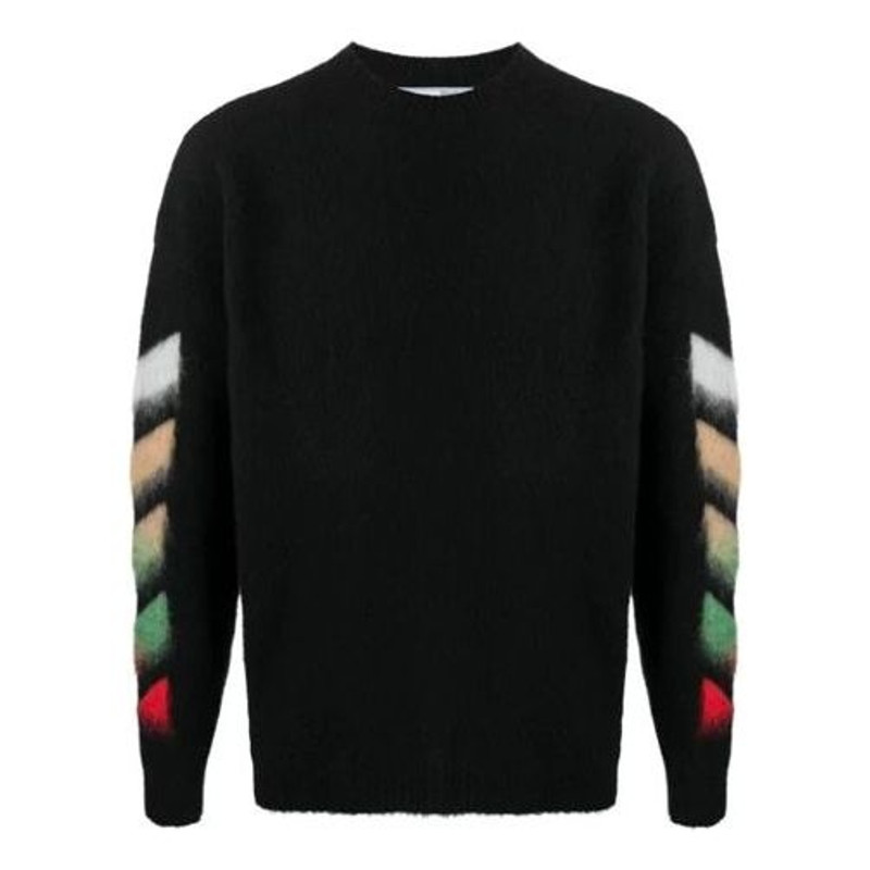 OFF-WHITE Diagonal Arrows Motif Sweater Black - 1