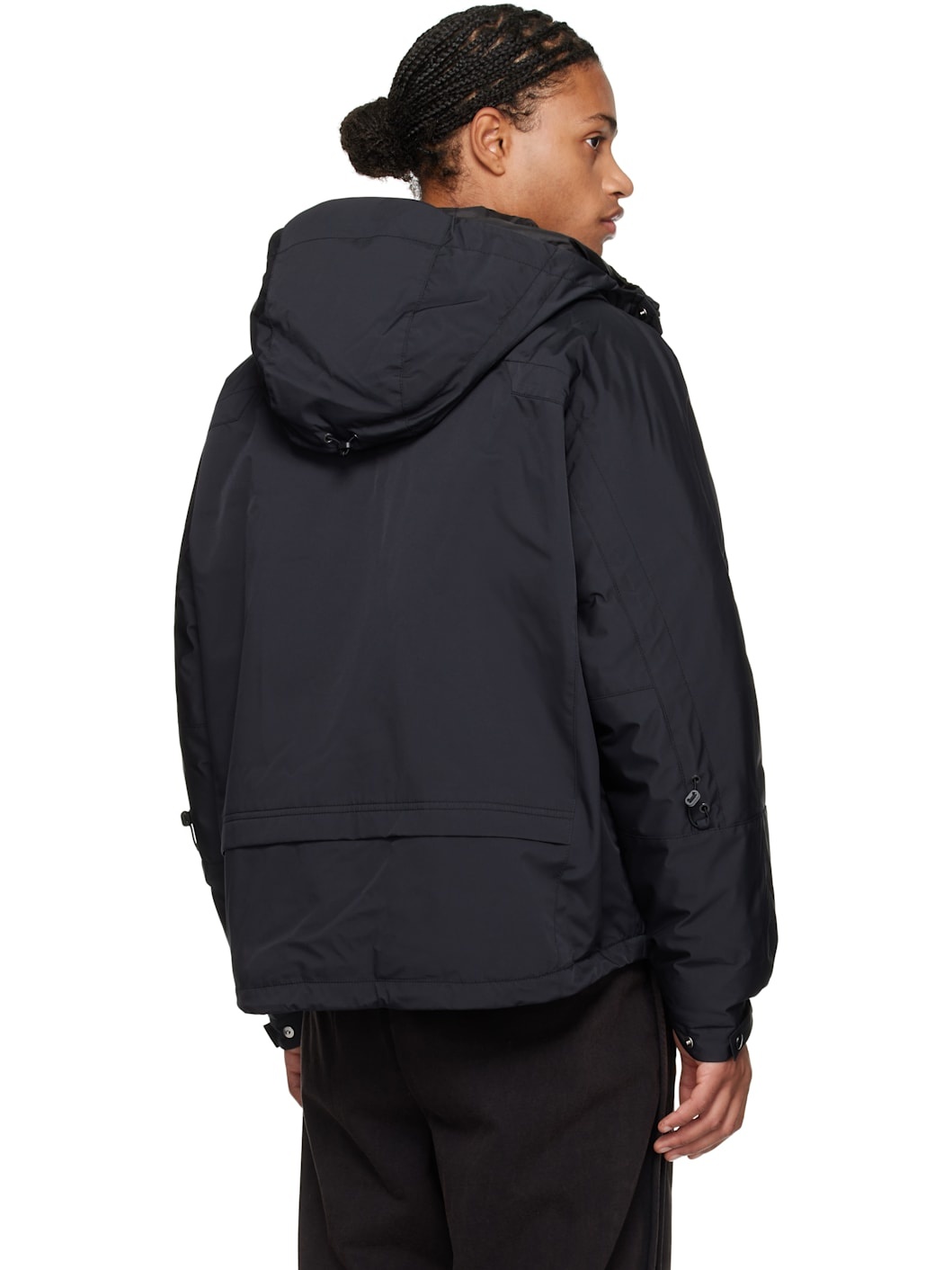 Black Taffeta Down Jacket - 3