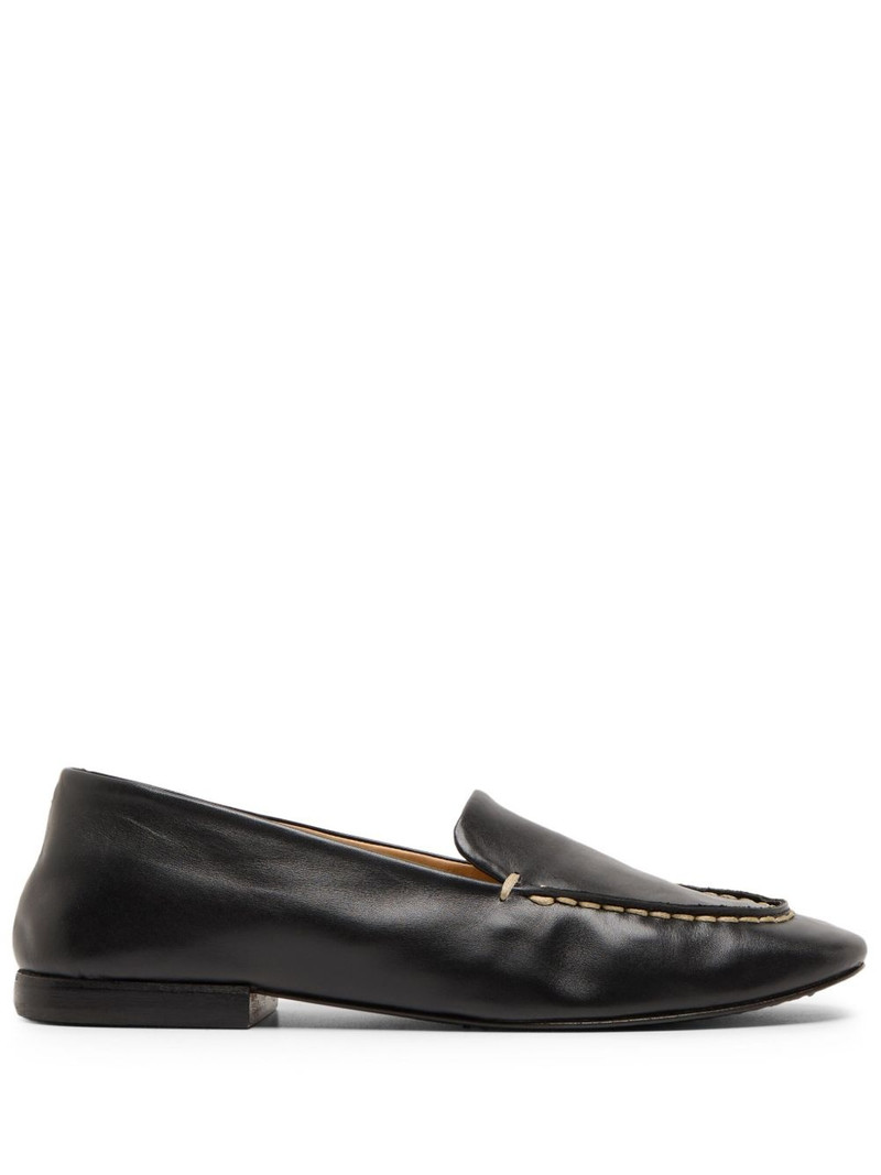 contrast stitching loafers 1
