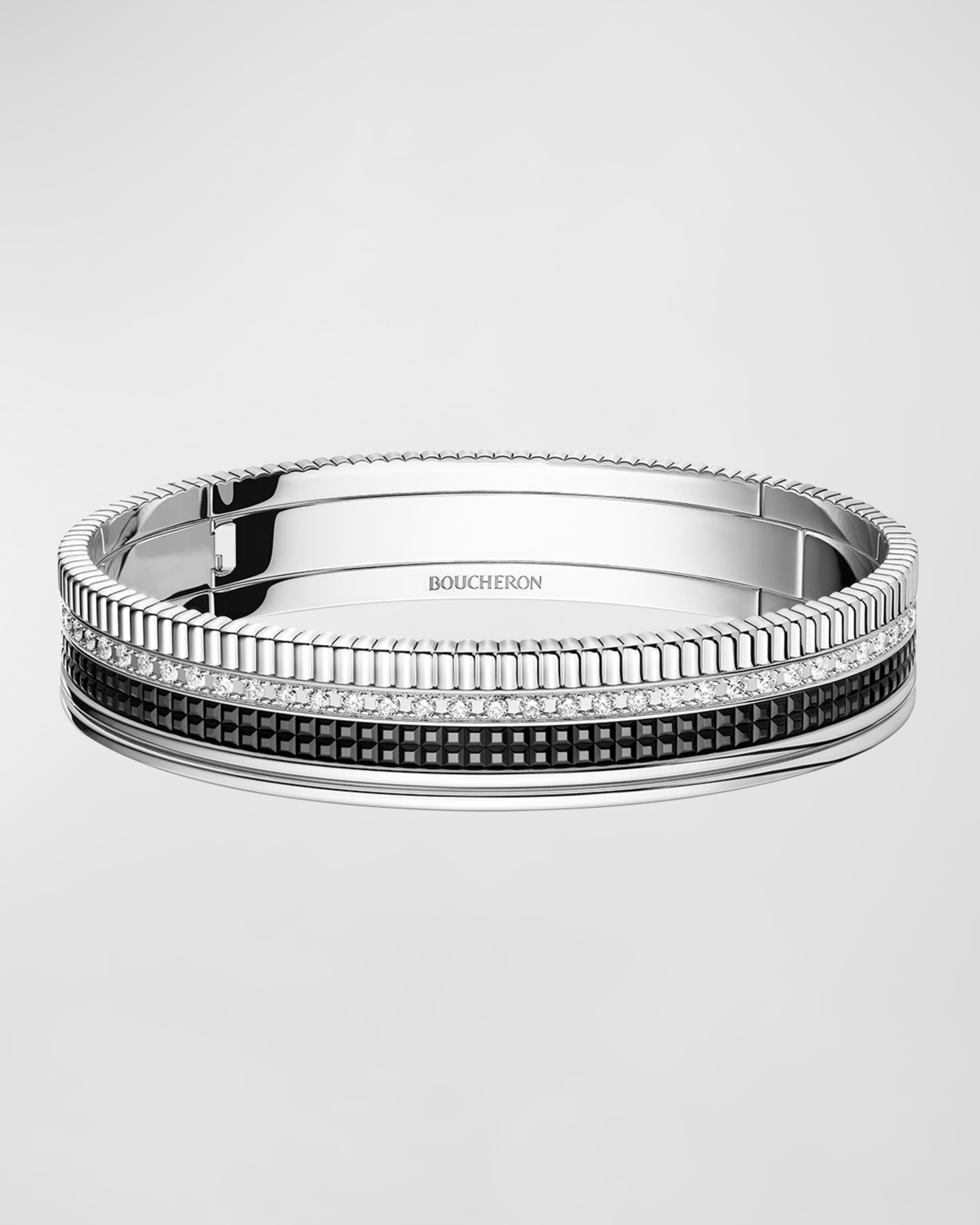 Quatre Black Edition Diamond Bangle Bracelet, Size 18 - 1
