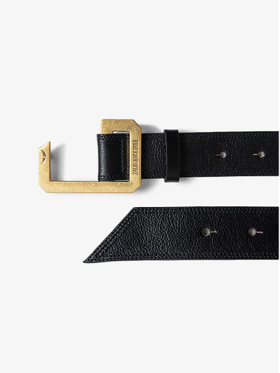 Zadig & Voltaire La Cecilia logo-engraved leather belt outlook