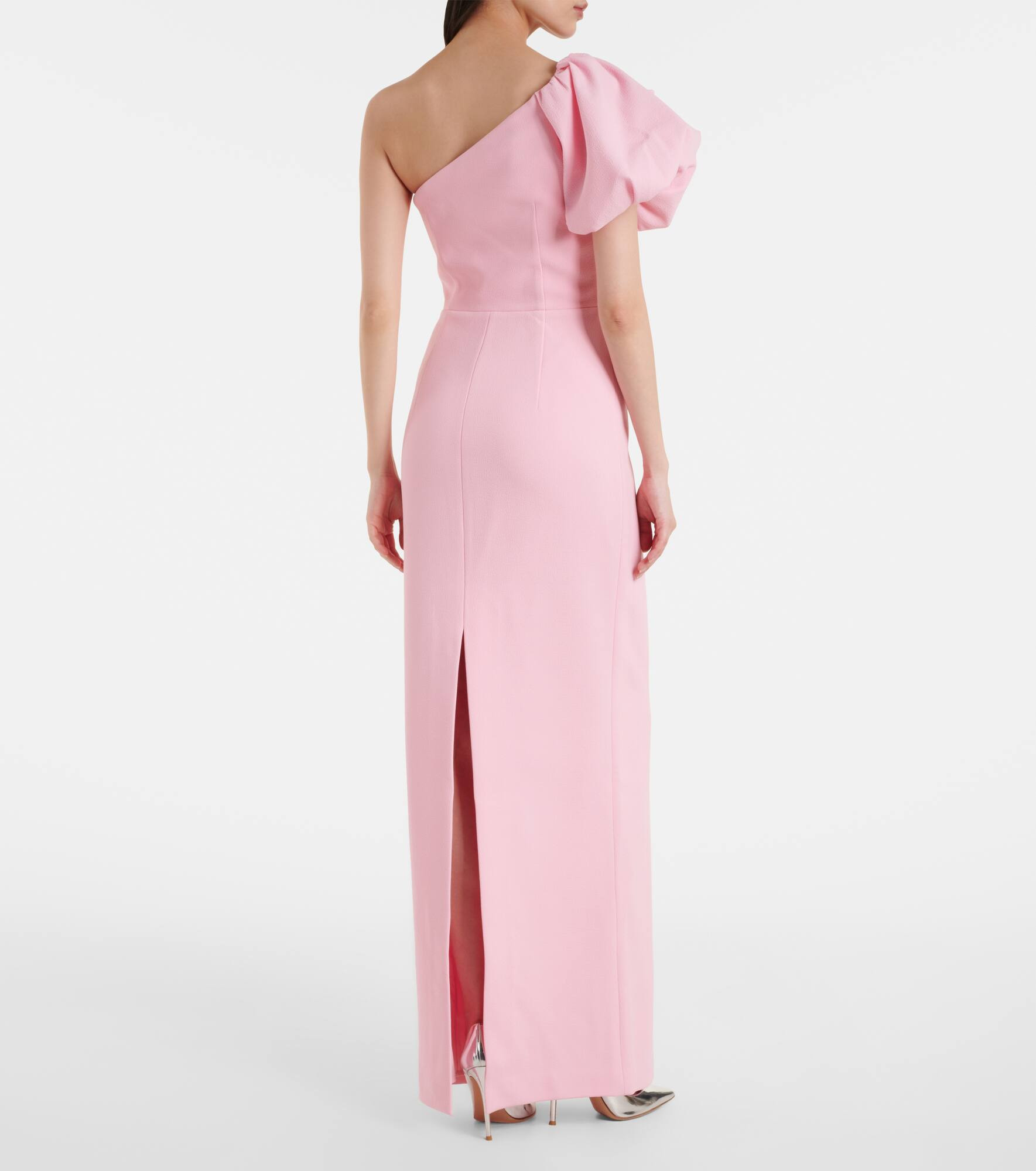 Isabella asymmetric crêpe gown - 3