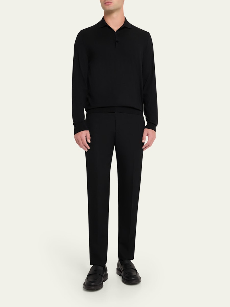 Loro Piana Men's Gift Of Kings Wool Polo Sweater outlook