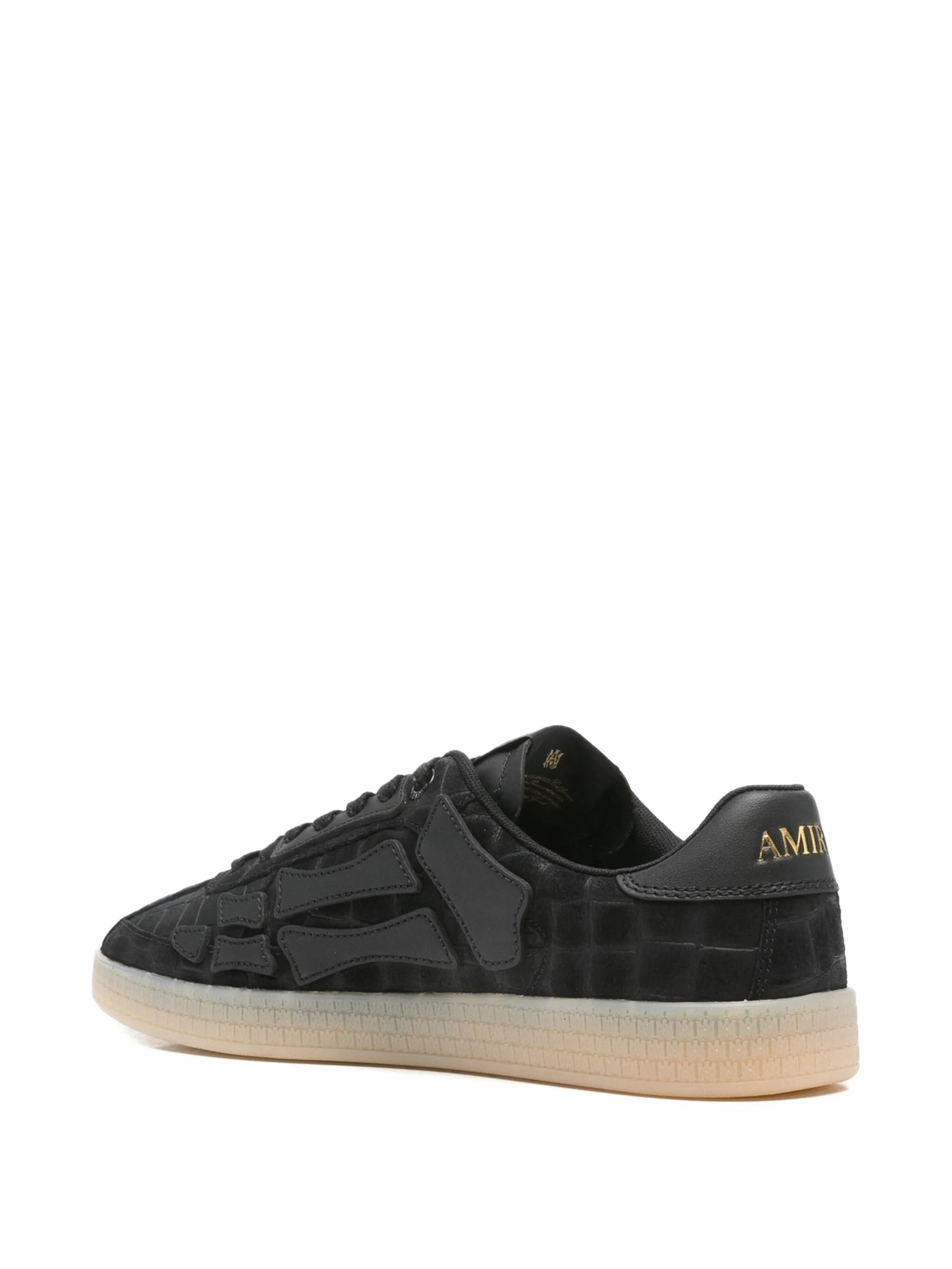Amiri Crocodile-embossed Leather Sneakers - 3